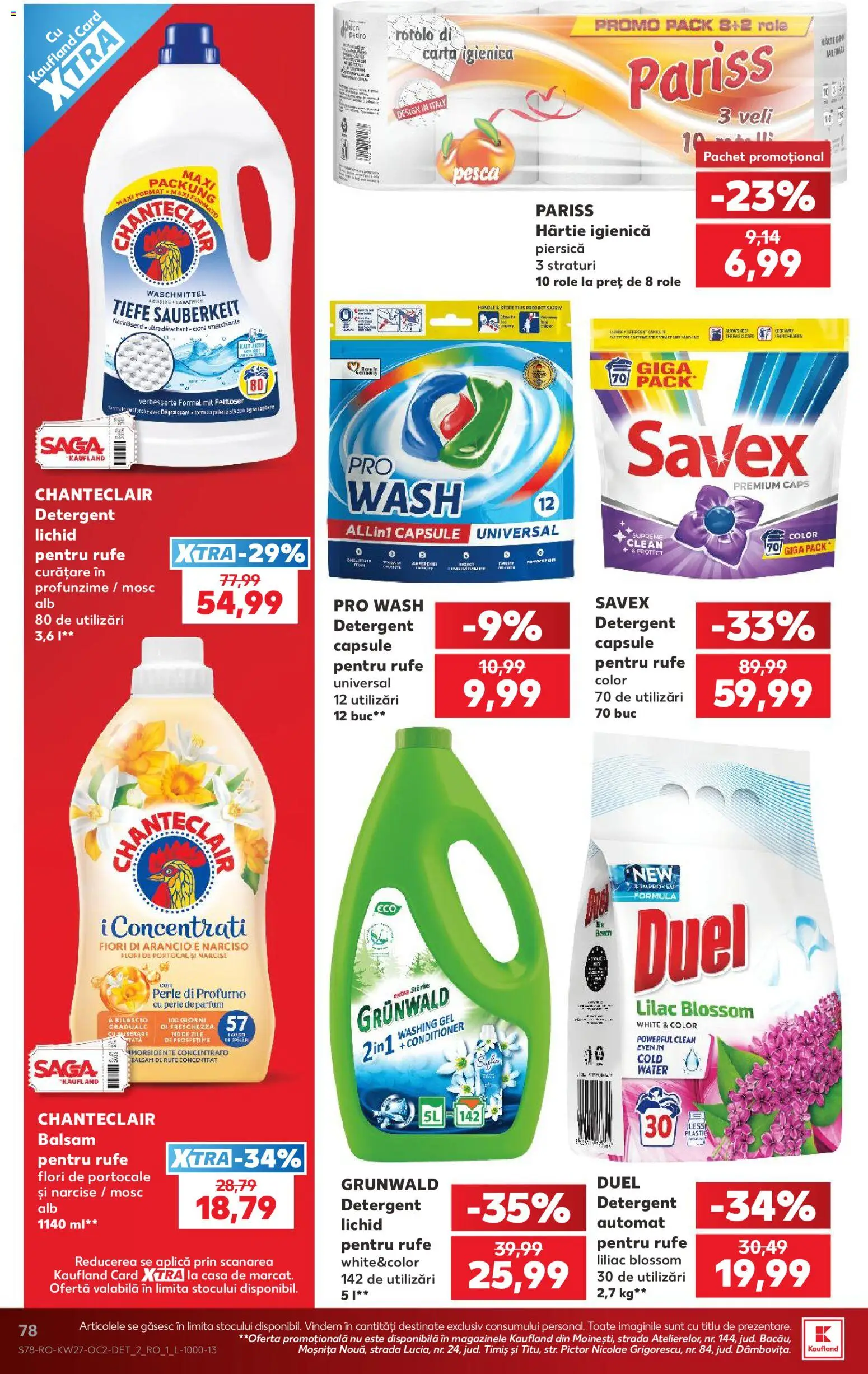 Noul catalog Kaufland – valabil de la 01.07.2026 | Pagină: 78 | Produse: Akrilik boya, Role, Detergent, Balsam de rufe