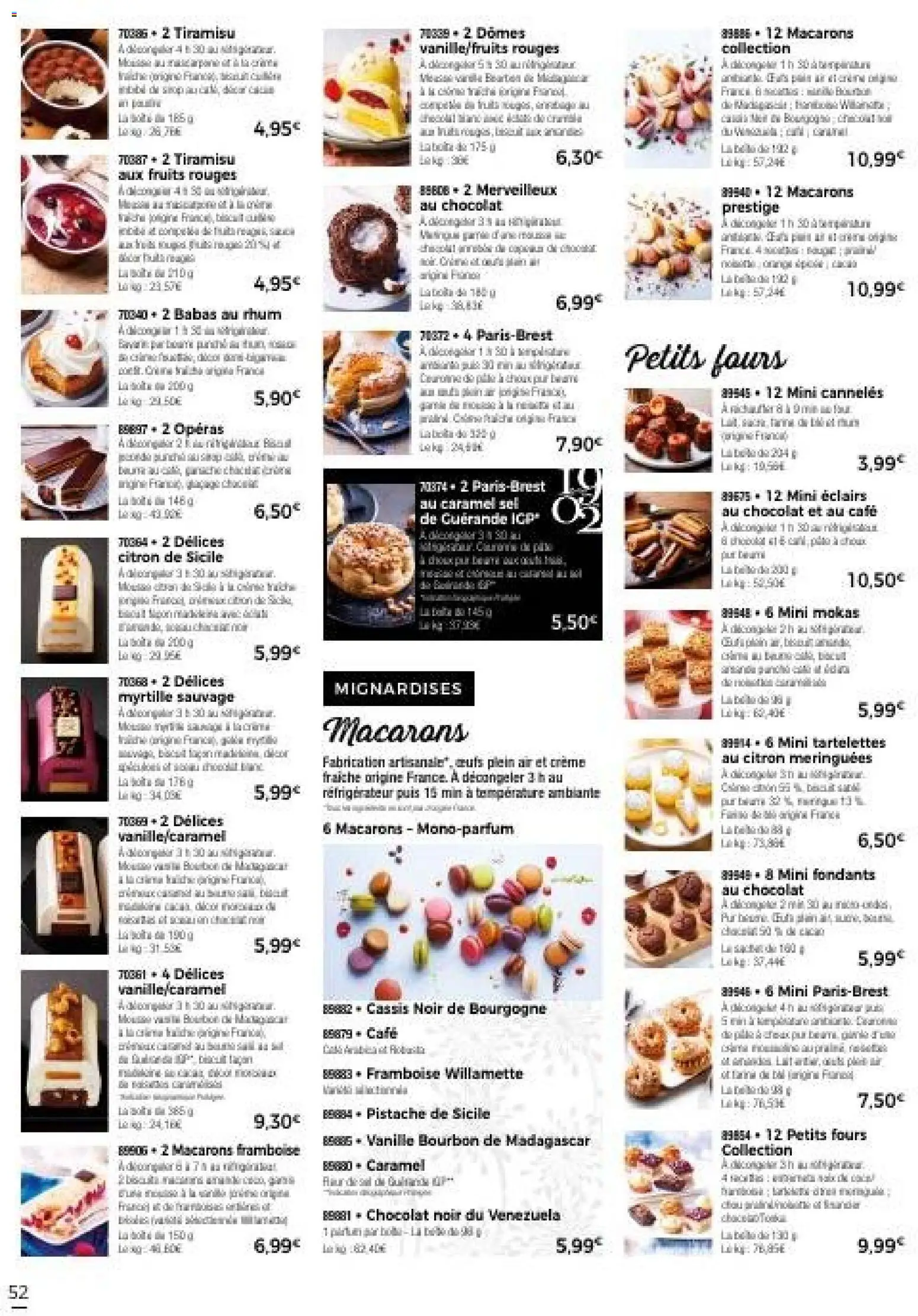 {H1} | Page: 58 | Produits: Macarons, Mignardises, Bourbon, Crème