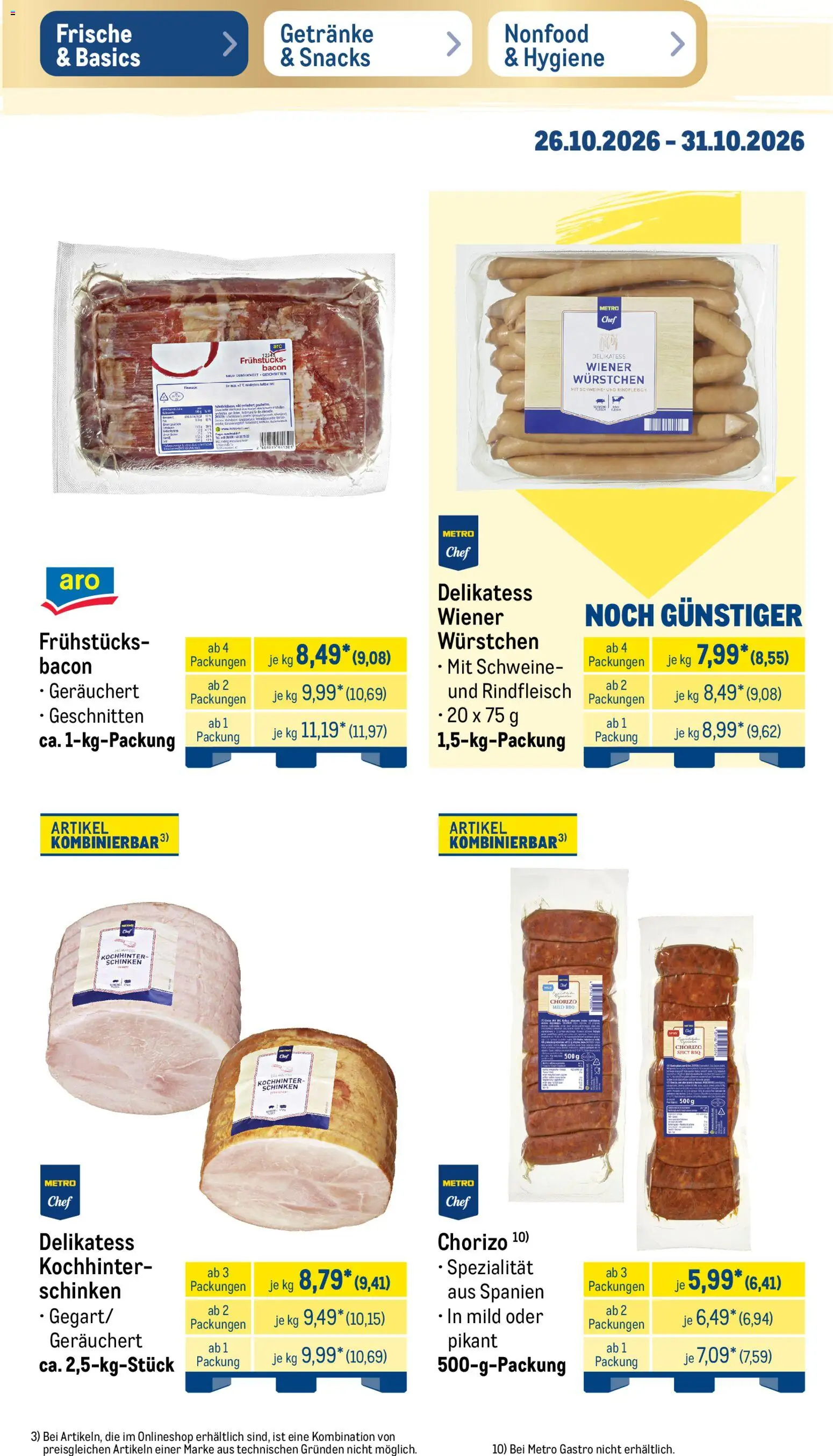 Metro NonFood-Angebote – gültig ab 26.10.2026 | Seite: 41 | Produkte: Milch, Leerdammer, Edamer, Schafskase