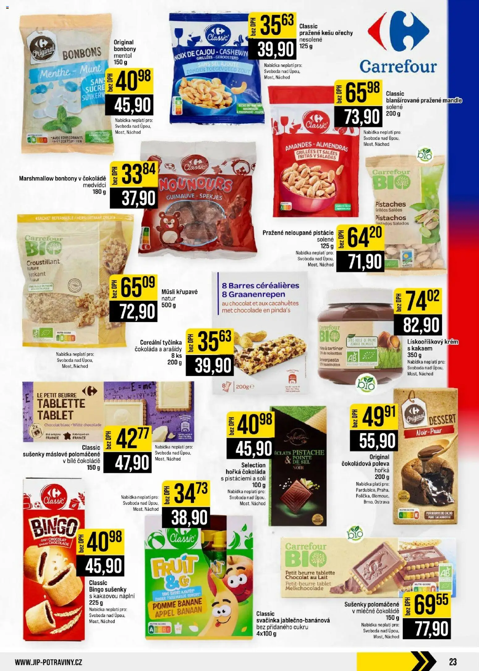 Jip leták - Cash & Carry od 12.08.2026 | Strana: 23 | Produkty: Čokoláda, Bonbóny, Ořechy, Horká čokoláda