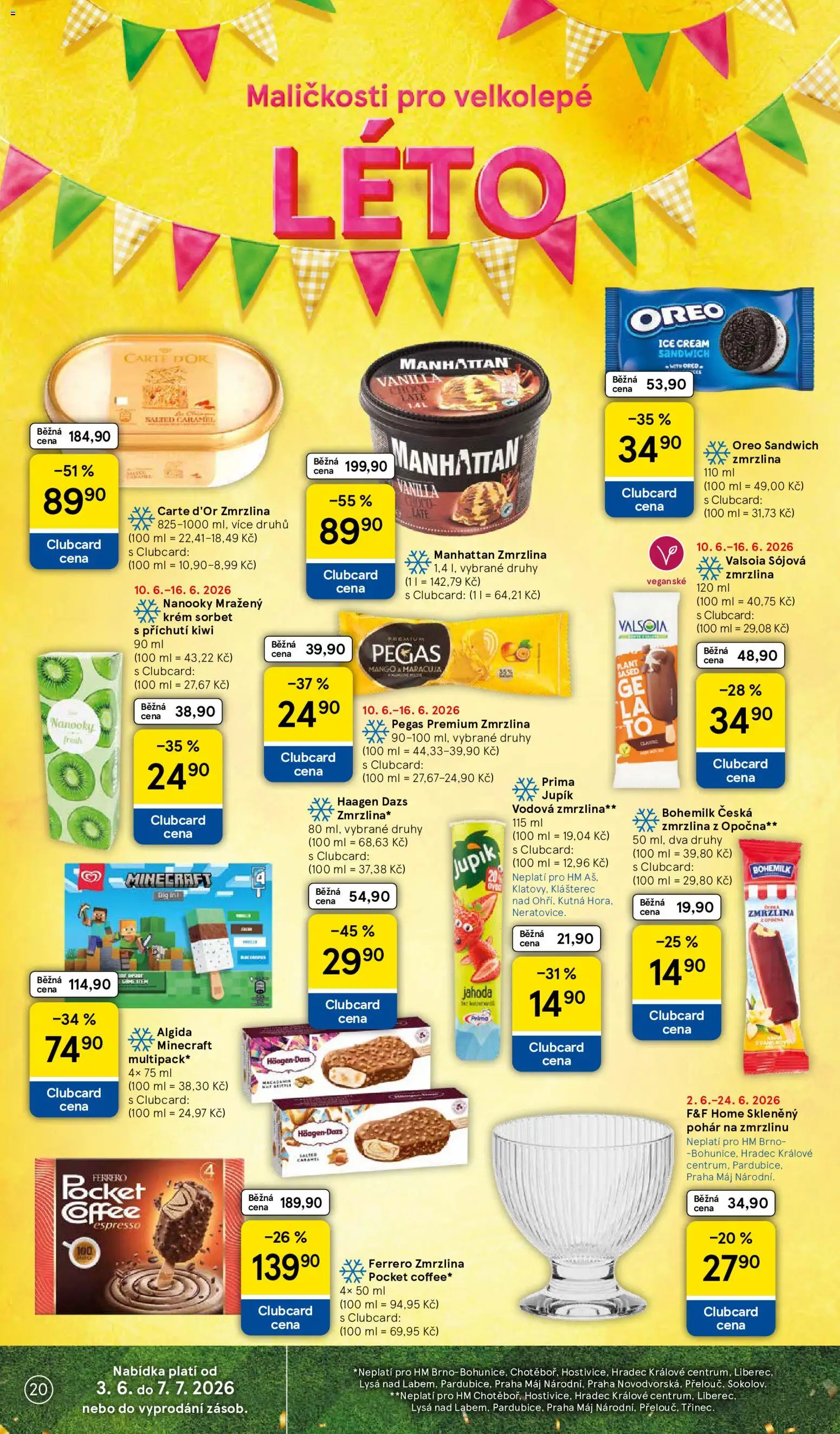 Tesco leták - Hypermarket od 10.06.2026 | Strana: 20 | Produkty: Oreo zmrzlina, Krém, Pohár, Carte d'or