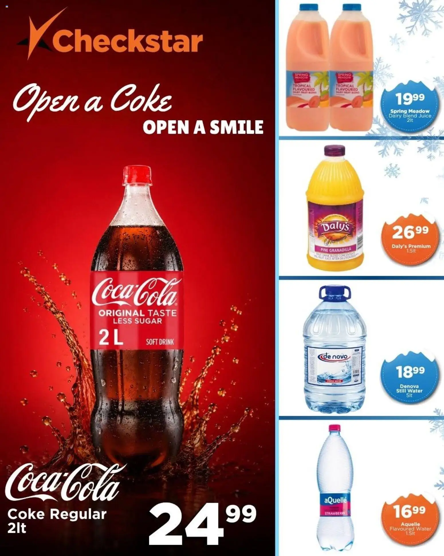 New Check Star catalogue – valid from 10.06.2026 | Page: 6 | Products: Coke, Water, Fruit, Dairy blend