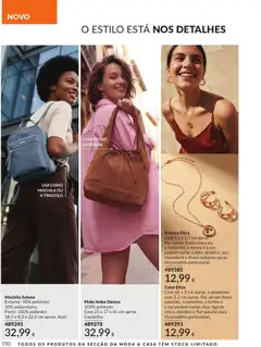 Pré-visualização Catálogo Avon Campanha 9 válido de 01/09/2026 | Página: 150 | Produtos: Mochila, Flores, Brincos, Colar