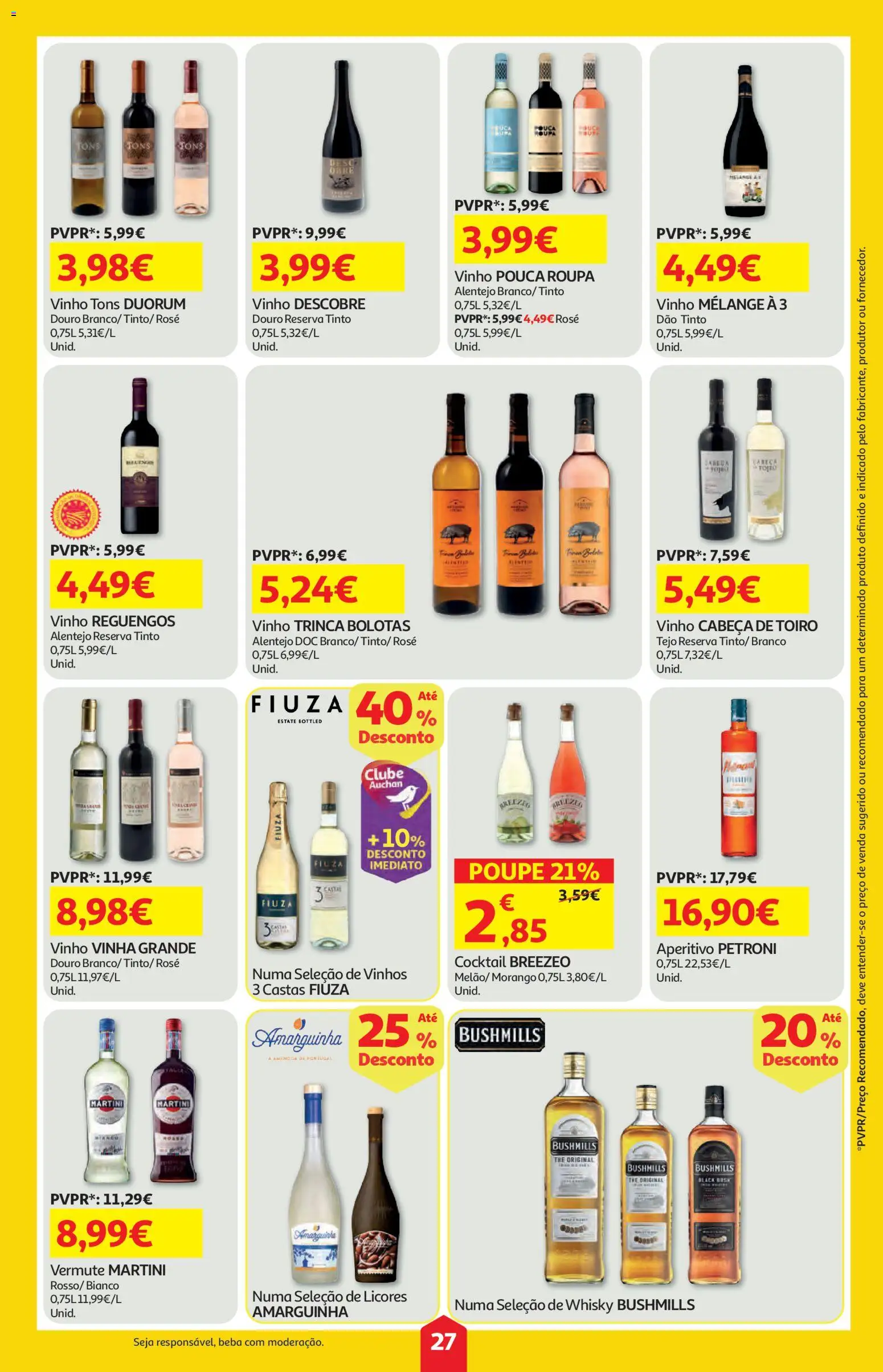 Auchan folheto │ válido de 11.06.2026 | Página: 27 | Produtos: Vermute, Whisky, Vinho