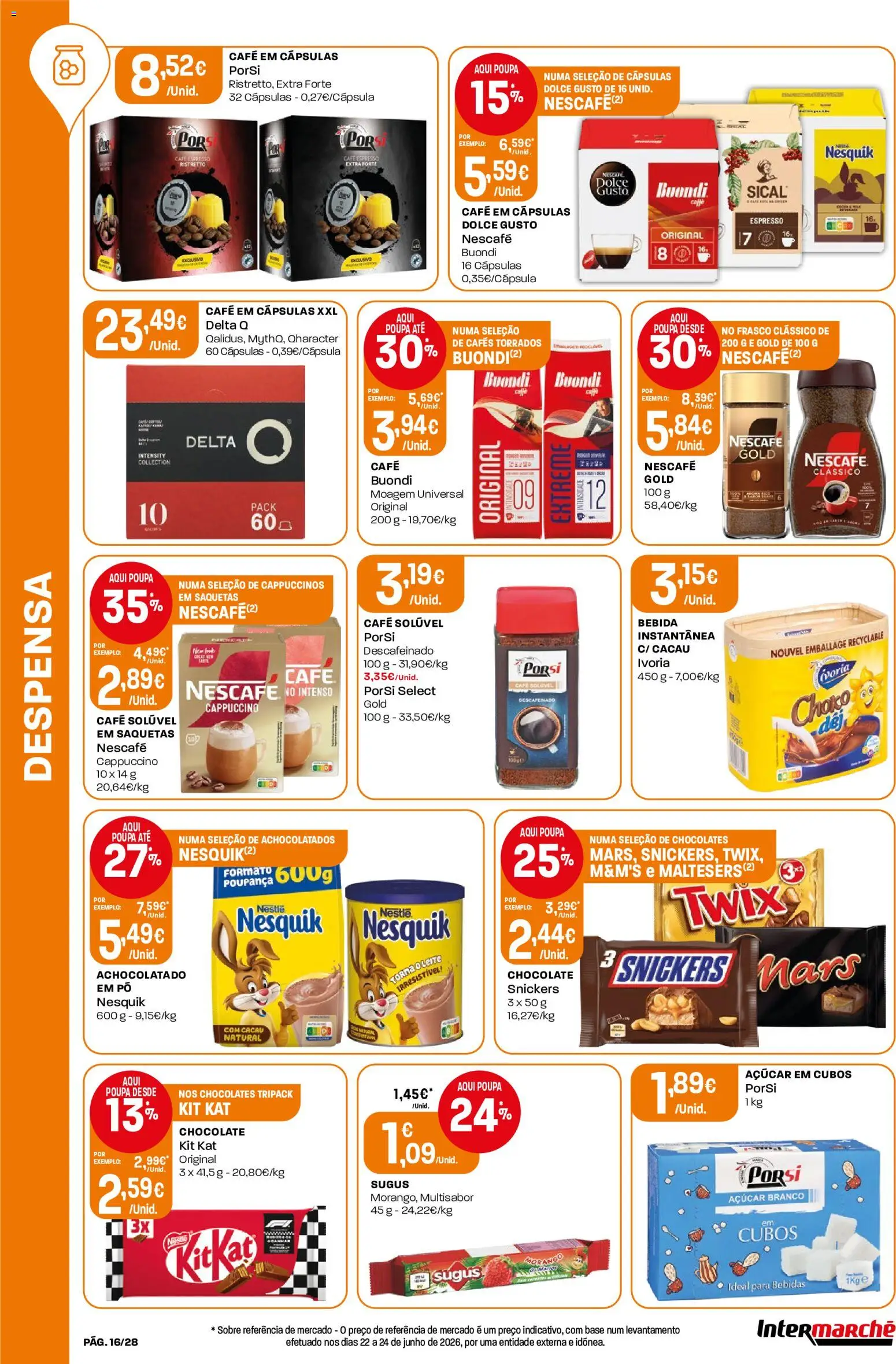 Intermarché Folheto Contact │ válido de 30/07/2026 | Página: 16 | Produtos: Base, Leite, Café, Bebida