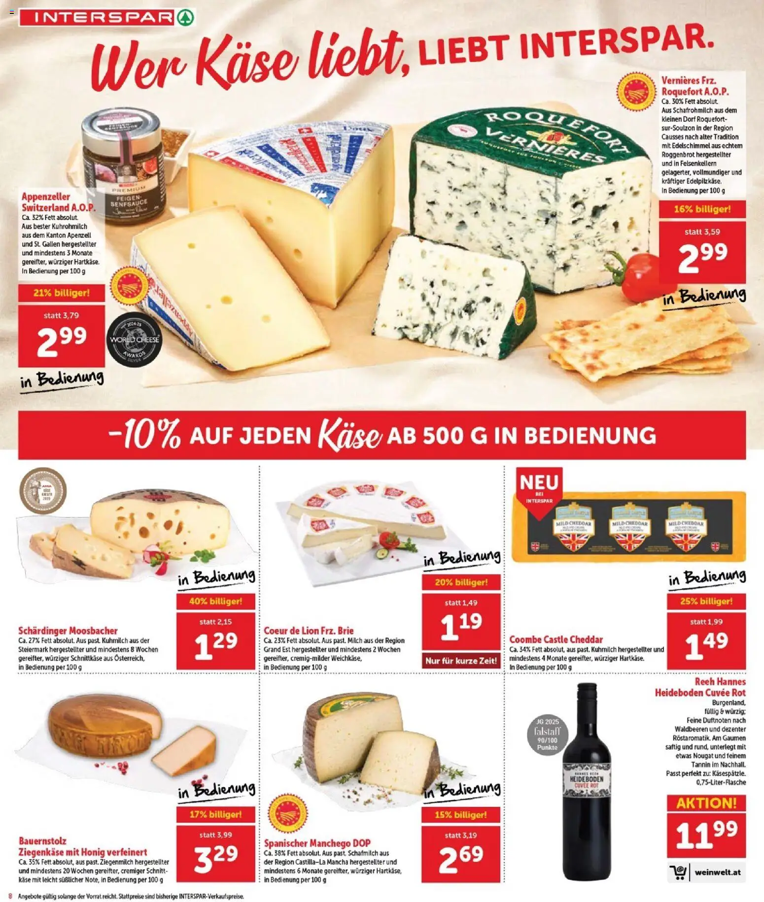 Interspar - Burgenland gültig ab 03.06.2026 | Seite: 8 | Produkte: Milch, Käse