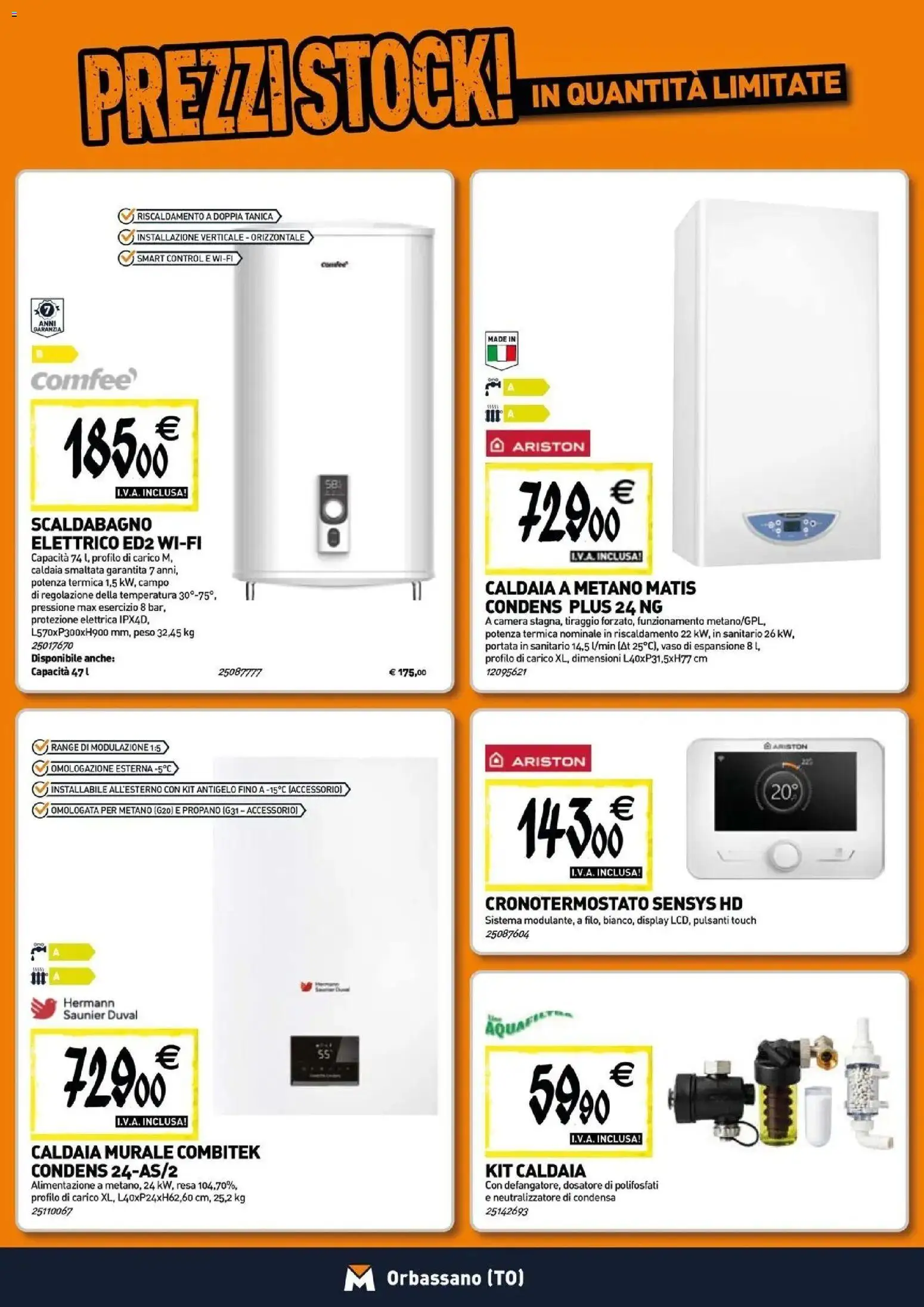 Nuovo TECNOMAT catalogo Orbassano dal 27/08/2026 > offerte anteprima 🛍️ | Pagina: 7 | Prodotti: Scaldabagno, Caldaia, Tanica, Vaso