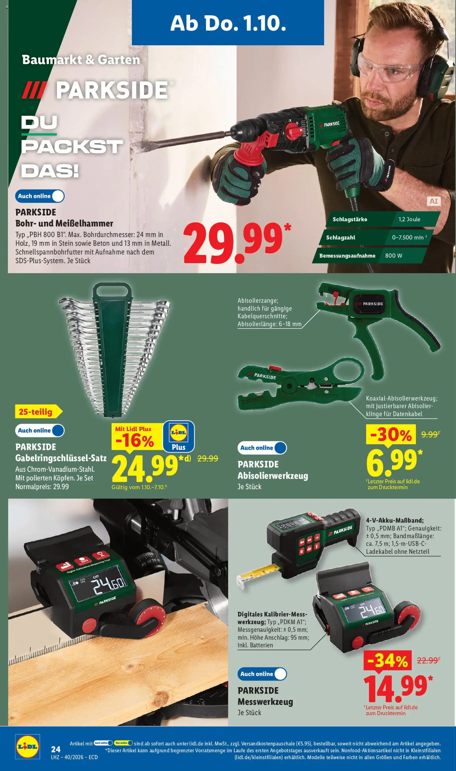 Lidl Německo leták od 28.09.2026 | Strana: 16 | Produkty: Parkside