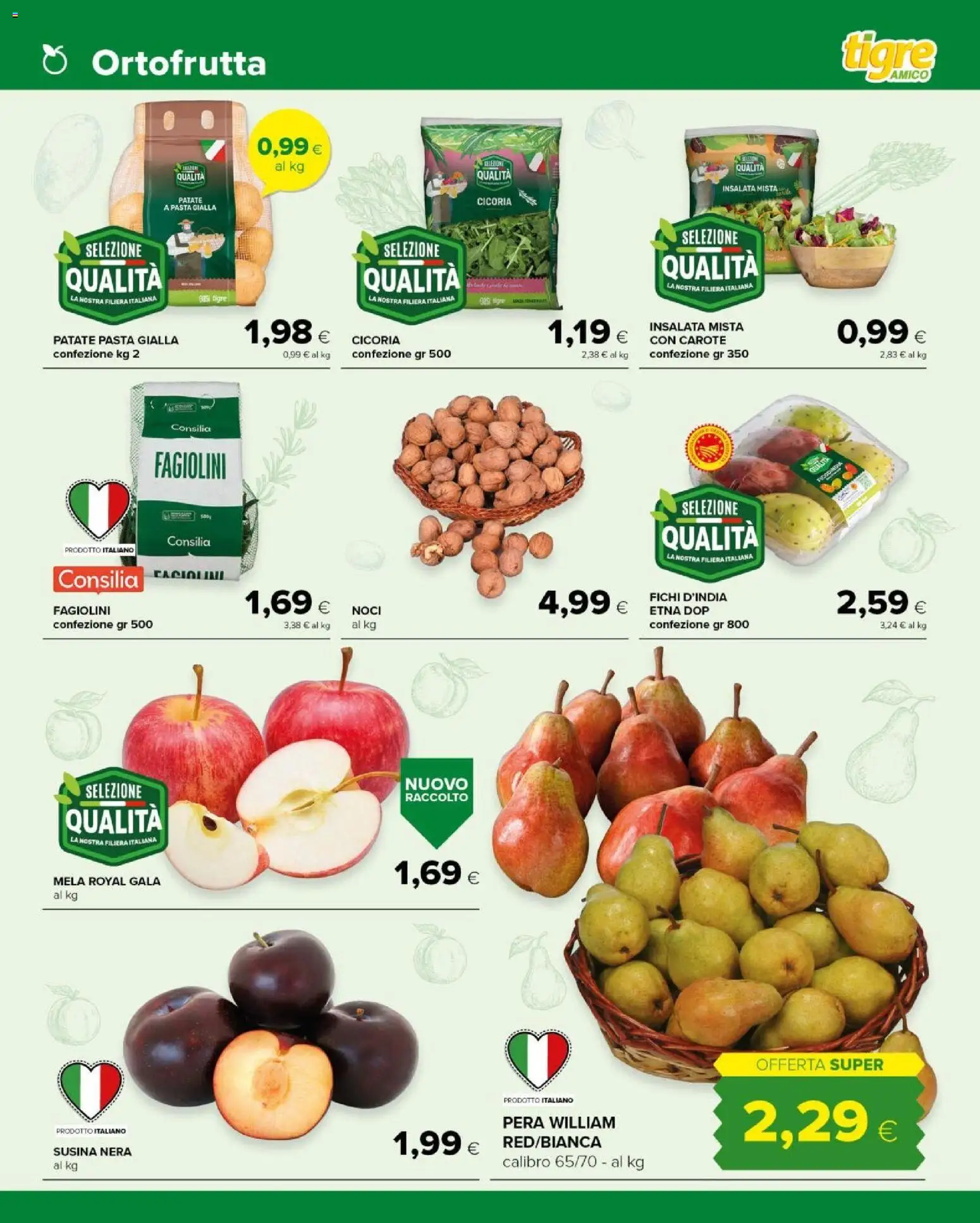 Volantino Tigre del 16/09/2026 | Pagina: 3 | Prodotti: Carote, Pasta, Noci, Fagiolini