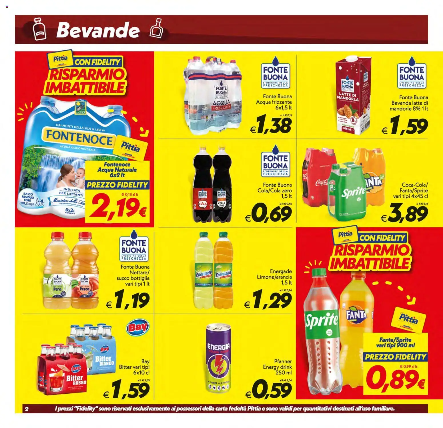 Volantino SuperConveniente del 31/07/2026 | Pagina: 2 | Prodotti: Succo, Acqua, Fanta, Bottiglia