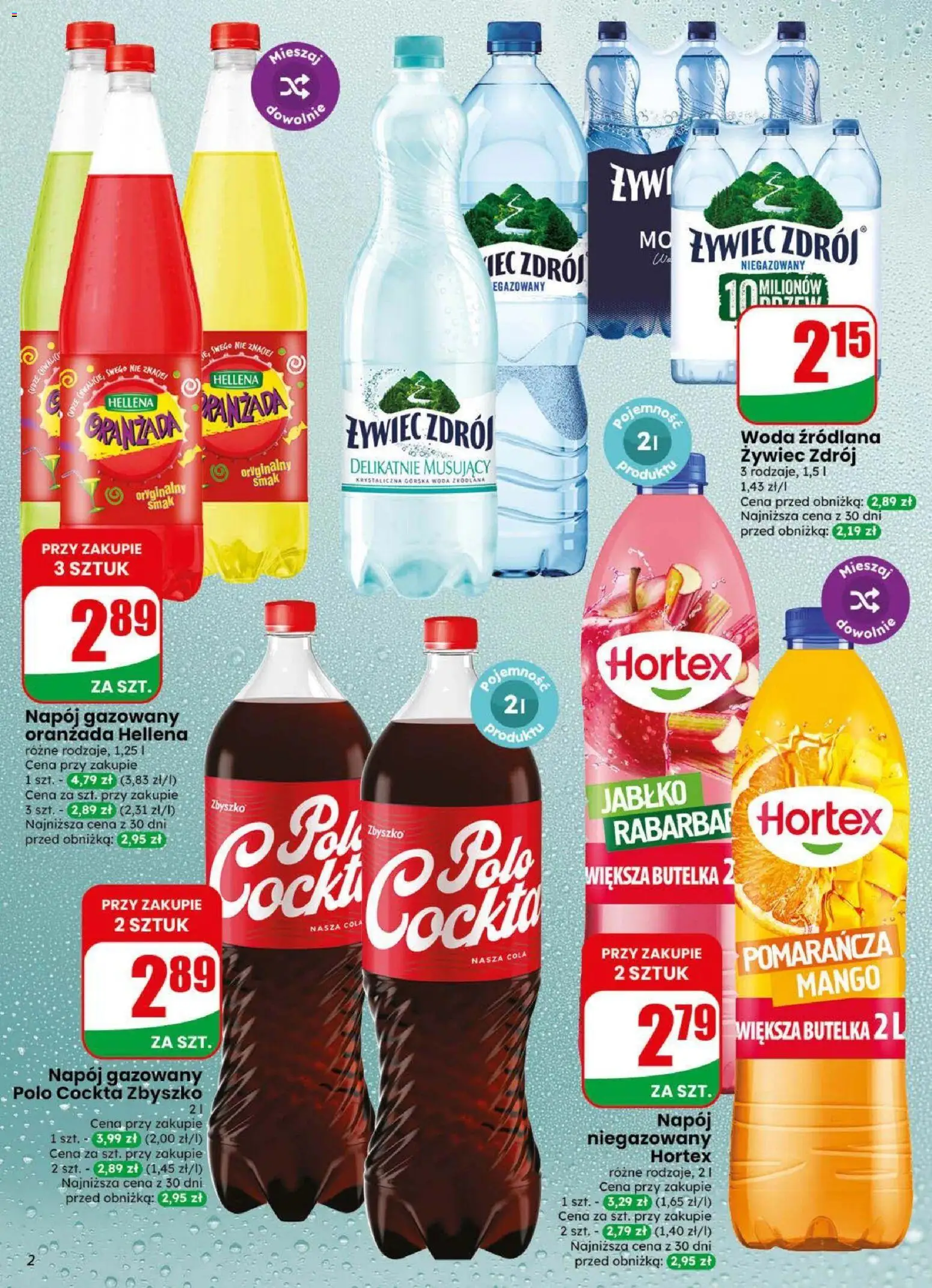 Dino gazetka od 29.07.2026 | Strona: 2 | Produkty: Mango, Woda źródlana, Oranżada hellena, Woda