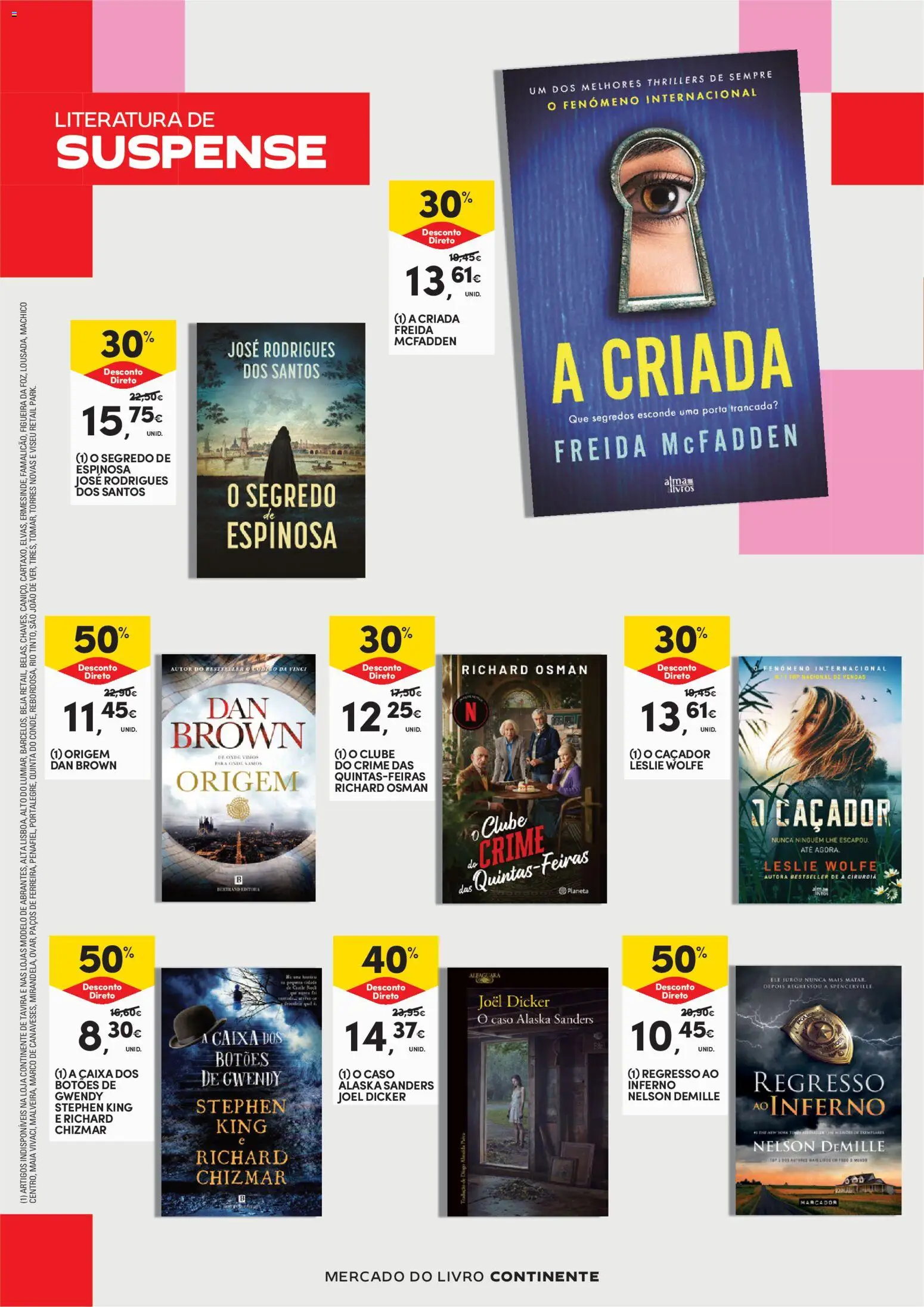 Continente - Feira do Livro  Abre espaço para a distração │ válido de 23/06/2026 | Página: 8 | Produtos: Porta, Top, Caixa