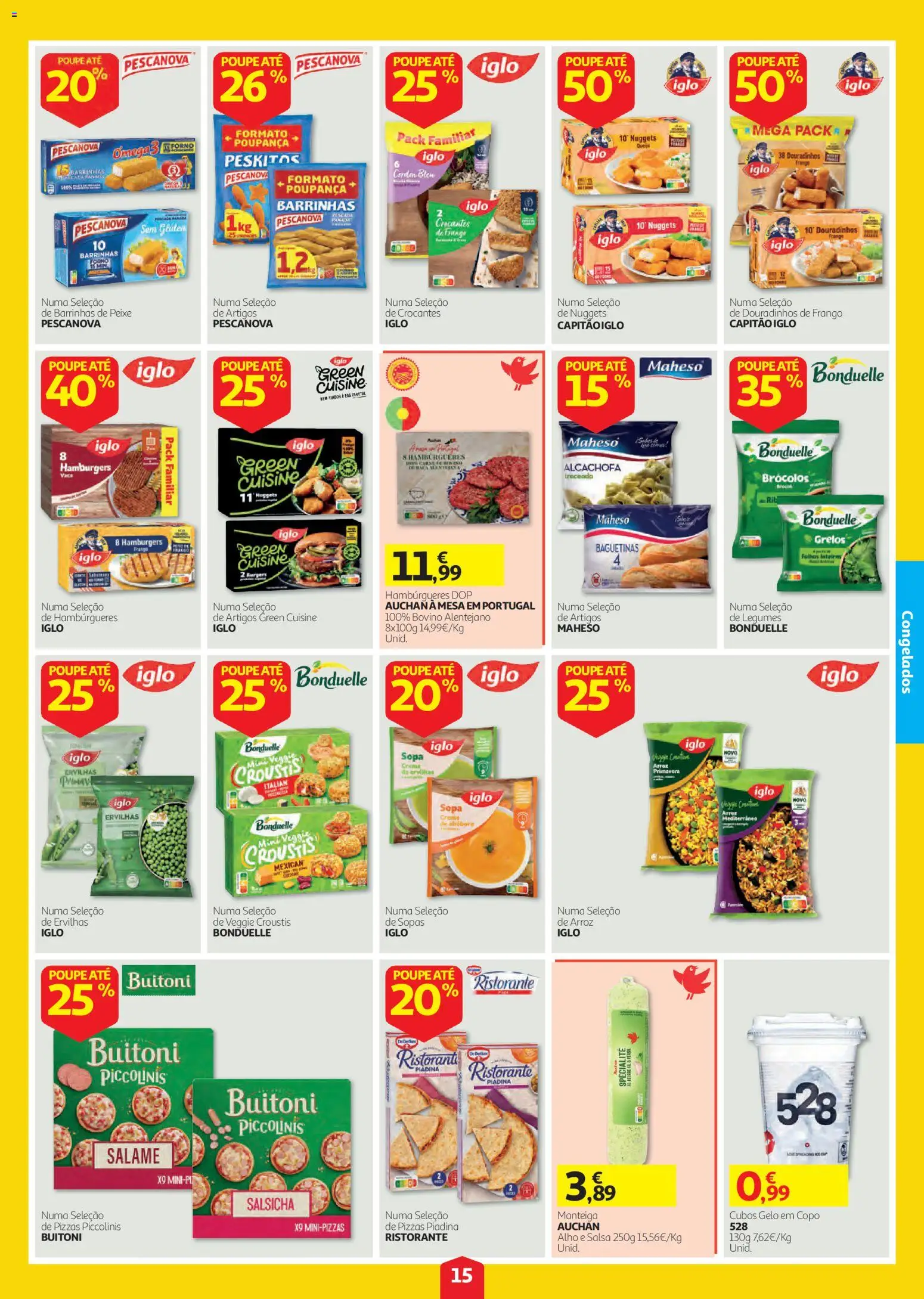 Auchan folheto │ válido de 03/09/2026 | Página: 15 | Produtos: Frango, Capitão iglo, Legumes, Mesa