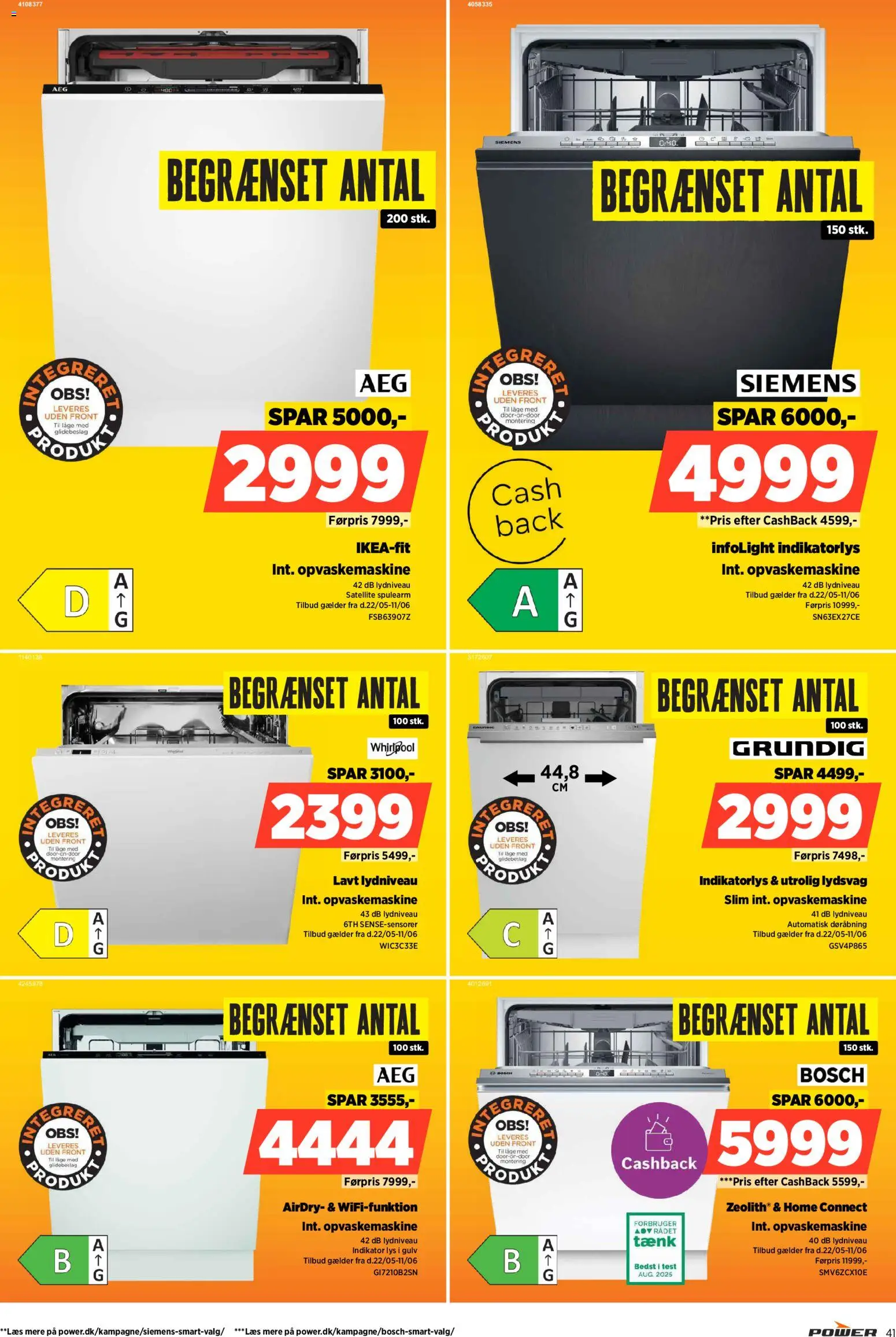 Power tilbudsavis – gyldig fra 05.06.2026 | Side: 41 | Produkter: Opvaskemaskine