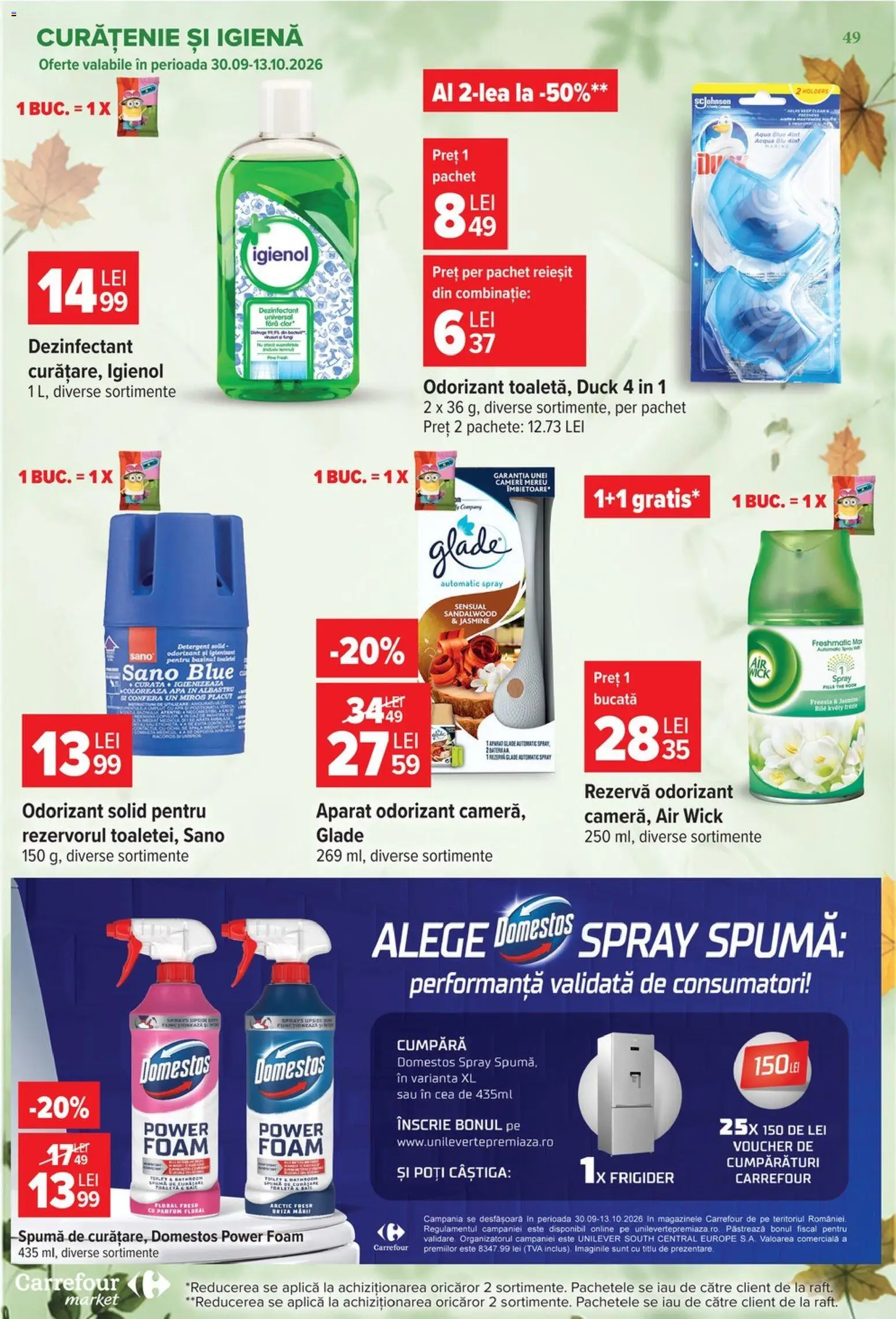 Noul catalog Carrefour – valabil de la 30.09.2026 | Pagină: 49 | Produse: Aparat, Detergent, Power, Dezinfectant