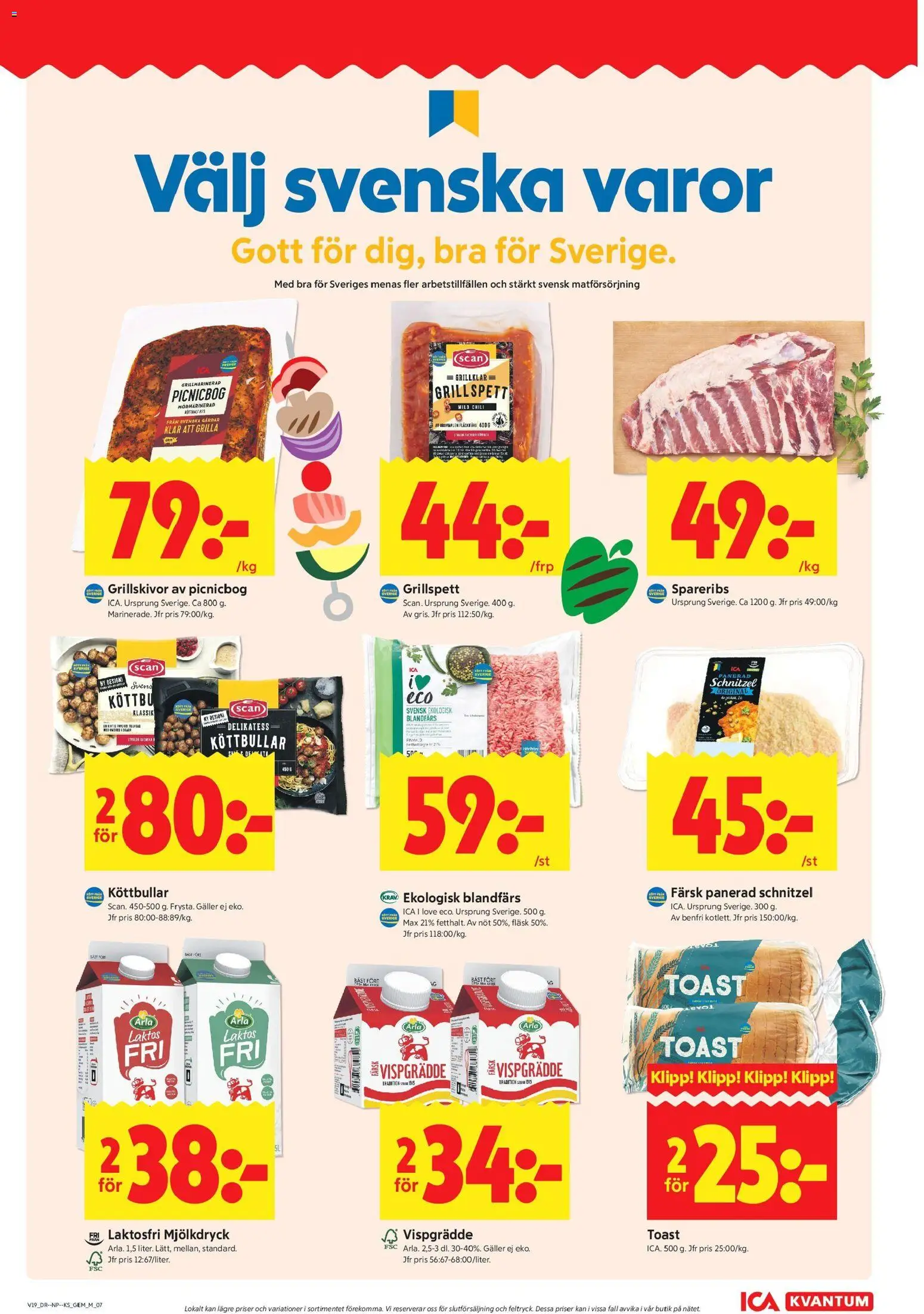 ICA Kvantum reklamblad aktuell från 04.05.2026 | Sida: 9 | Produkter: Grillspett, Galler, Blandfärs, Vispgrädde