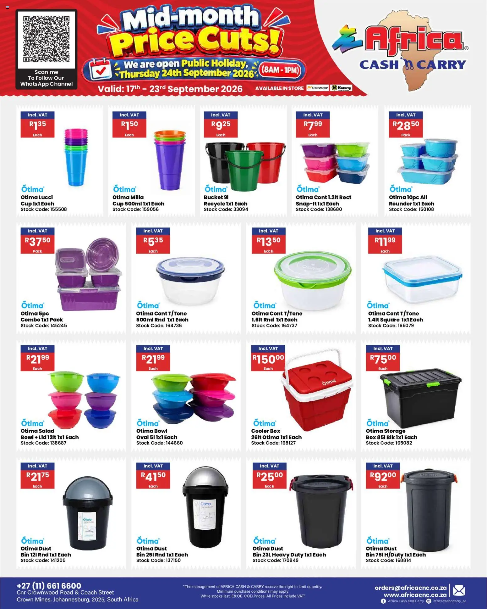 New Africa Cash & Carry catalogue – valid from 17/09/2026 | Page: 57 | Products: Bowl, Box, Stock, Salad