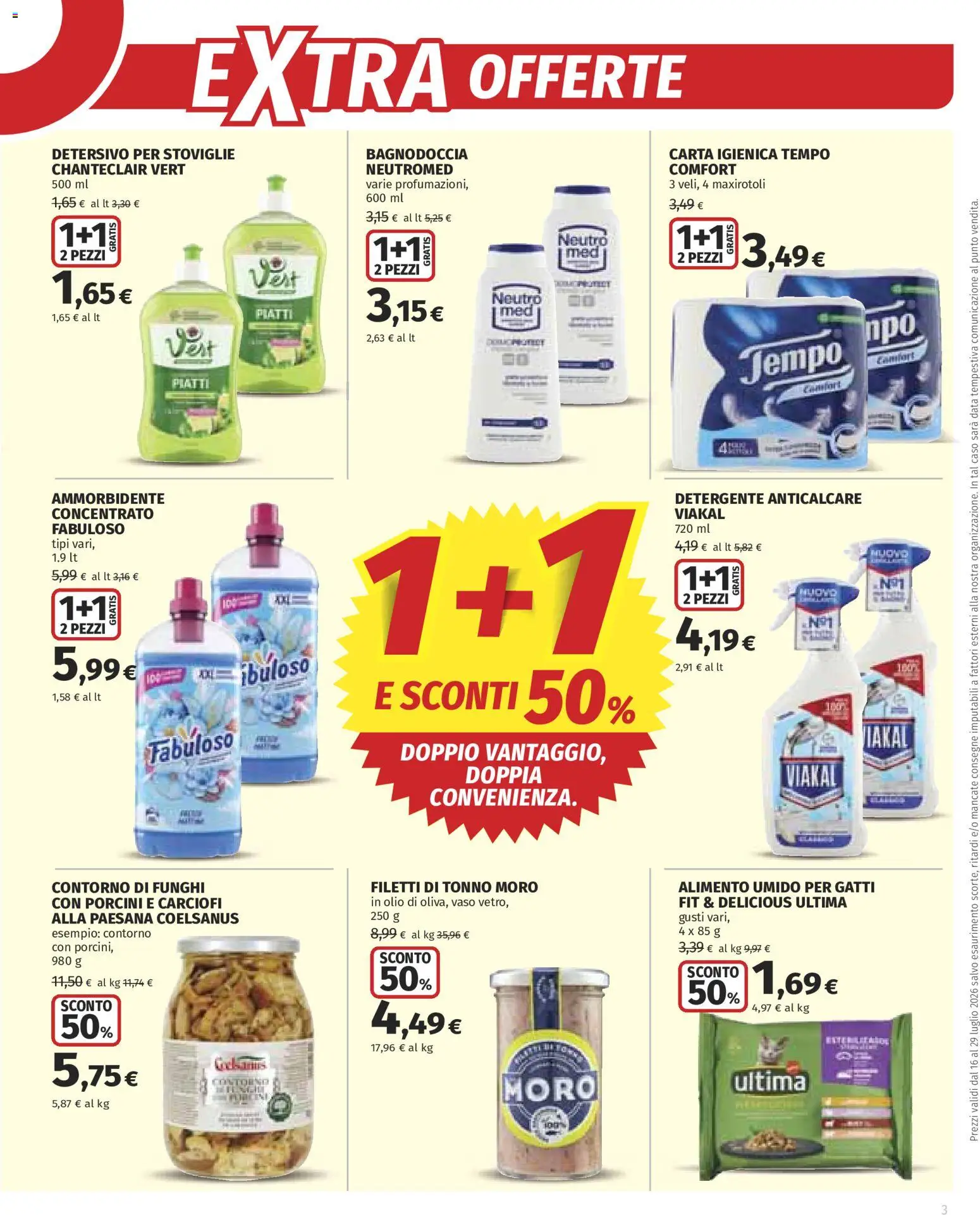 Volantino Ipercoop del 16/07/2026 | Pagina: 3 | Prodotti: Anticalcare, Olio, Funghi, Vaso