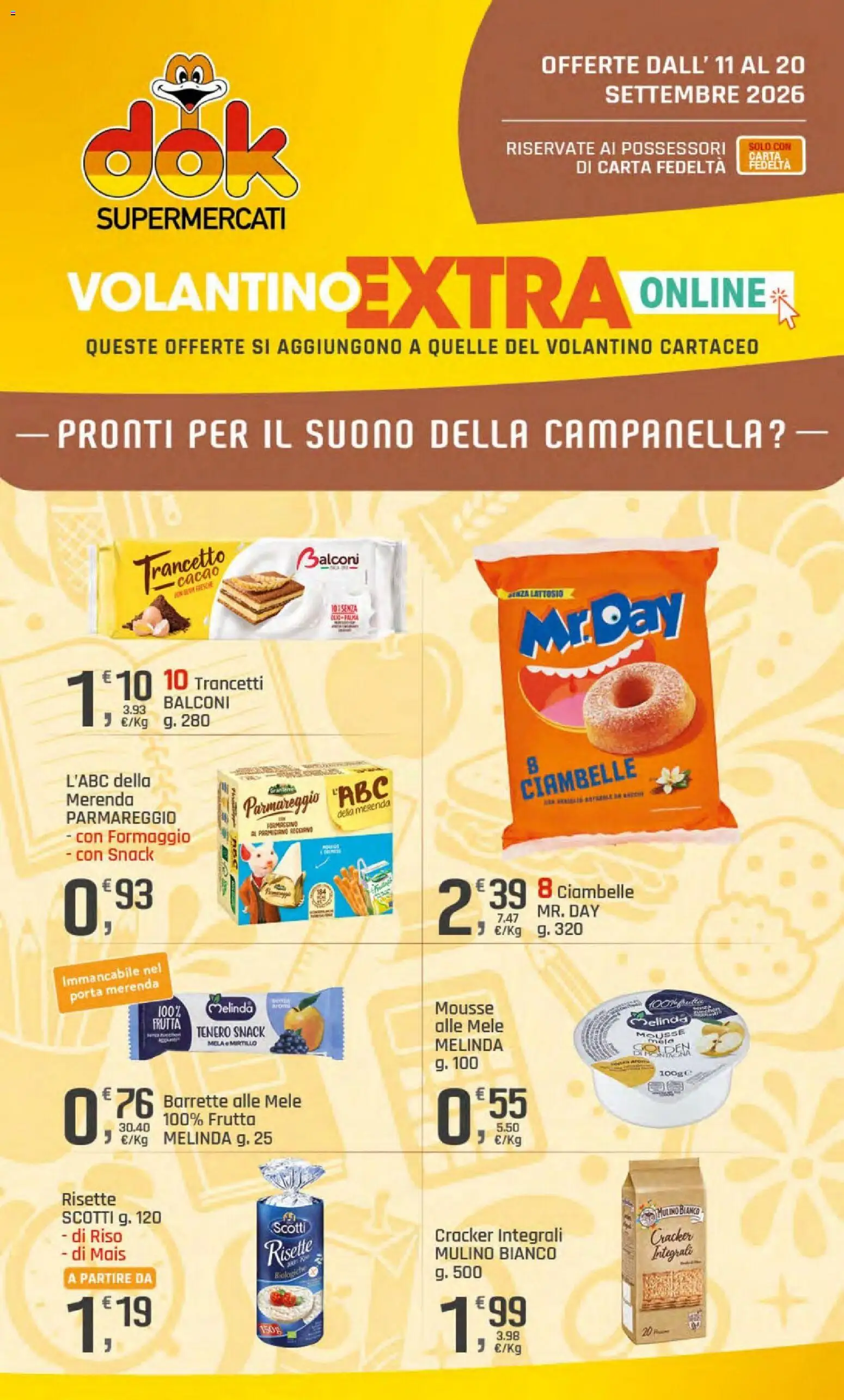 Volantino DOK del 11/09/2026 | Pagina: 21 | Prodotti: Mele, Riso, Formaggio, Senza lattosio
