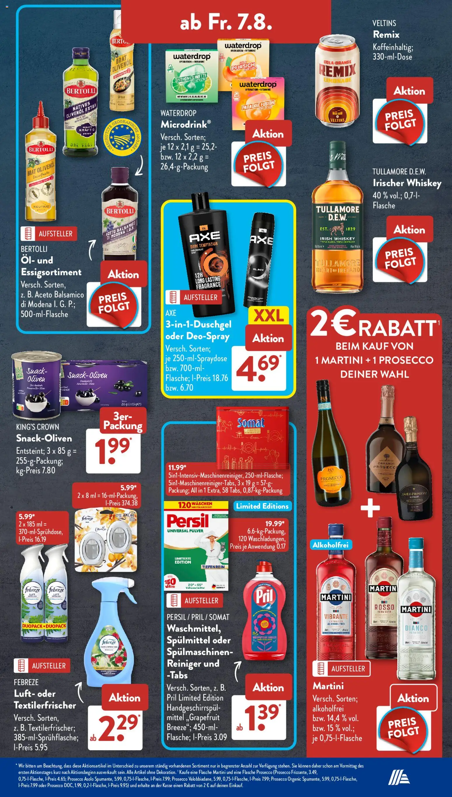 Aldi Süd Prospekt – gültig ab 03.08.2026 | Seite: 15 | Produkte: Martini, Olivenol, Prosecco, Pfirsich