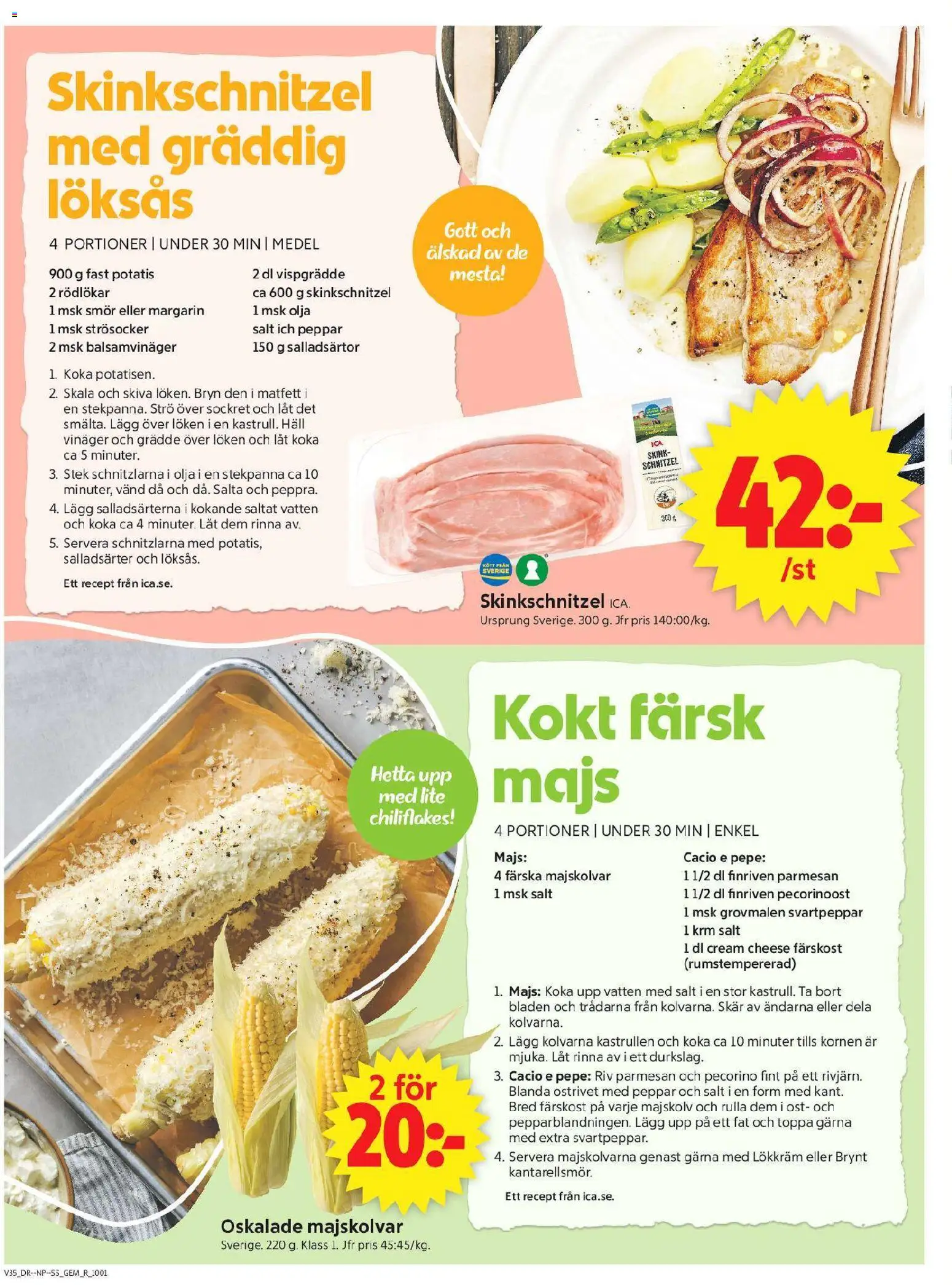 ICA Supermarket reklamblad aktuell från 24/08/2026 | Sida: 6 | Produkter: Salt, Parmesan, Margarin, Vispgrädde
