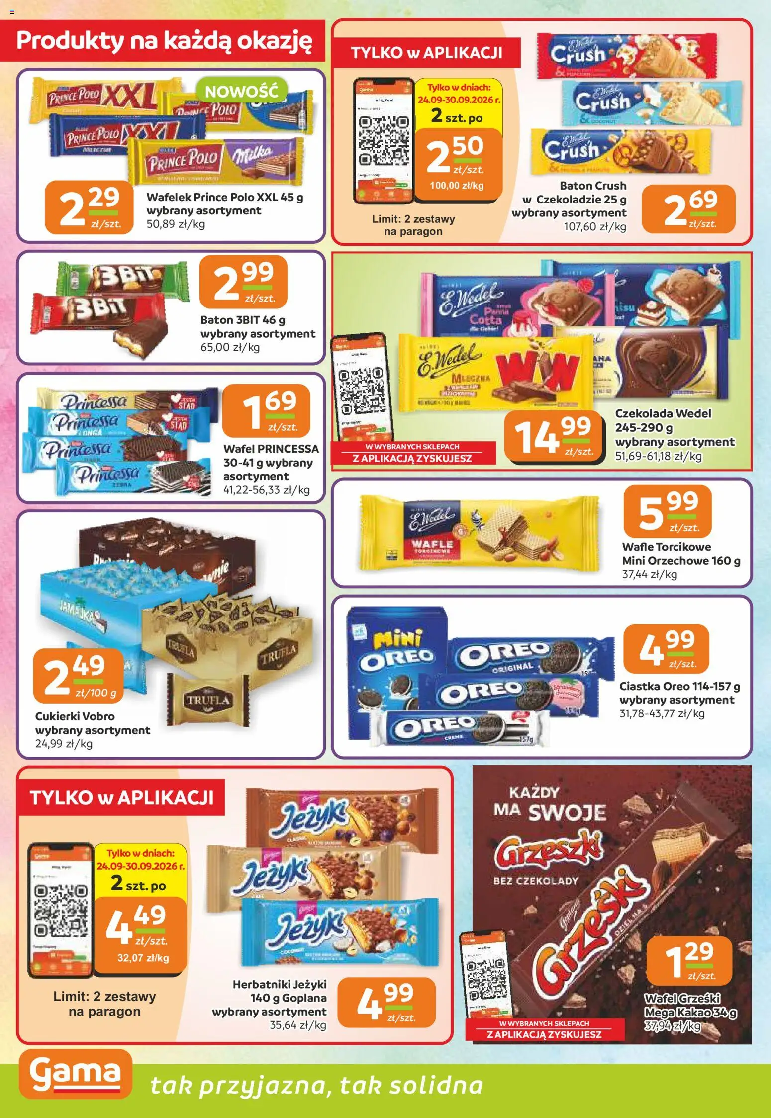 Gama gazetka od 24.09.2026 | Strona: 4 | Produkty: Milka, Baton, Czekolada, Cukierki