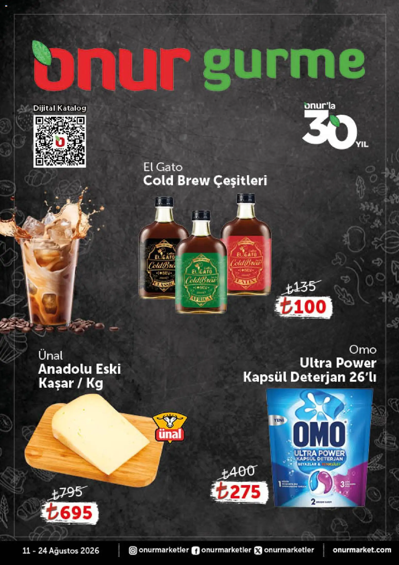 Onur Market - Katalog Gurme - 11 Ağustos 2026 tarihinden itibaren geçerlidir | Sayfa: 1 | Ürünler: Deterjan
