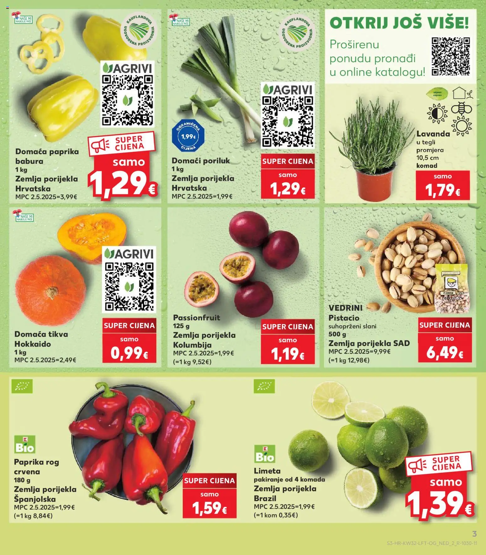 Kaufland katalog | vrijedi od 06.08.2026 | Stranica: 3 | Proizvodi: Paprika, Poriluk, Limeta