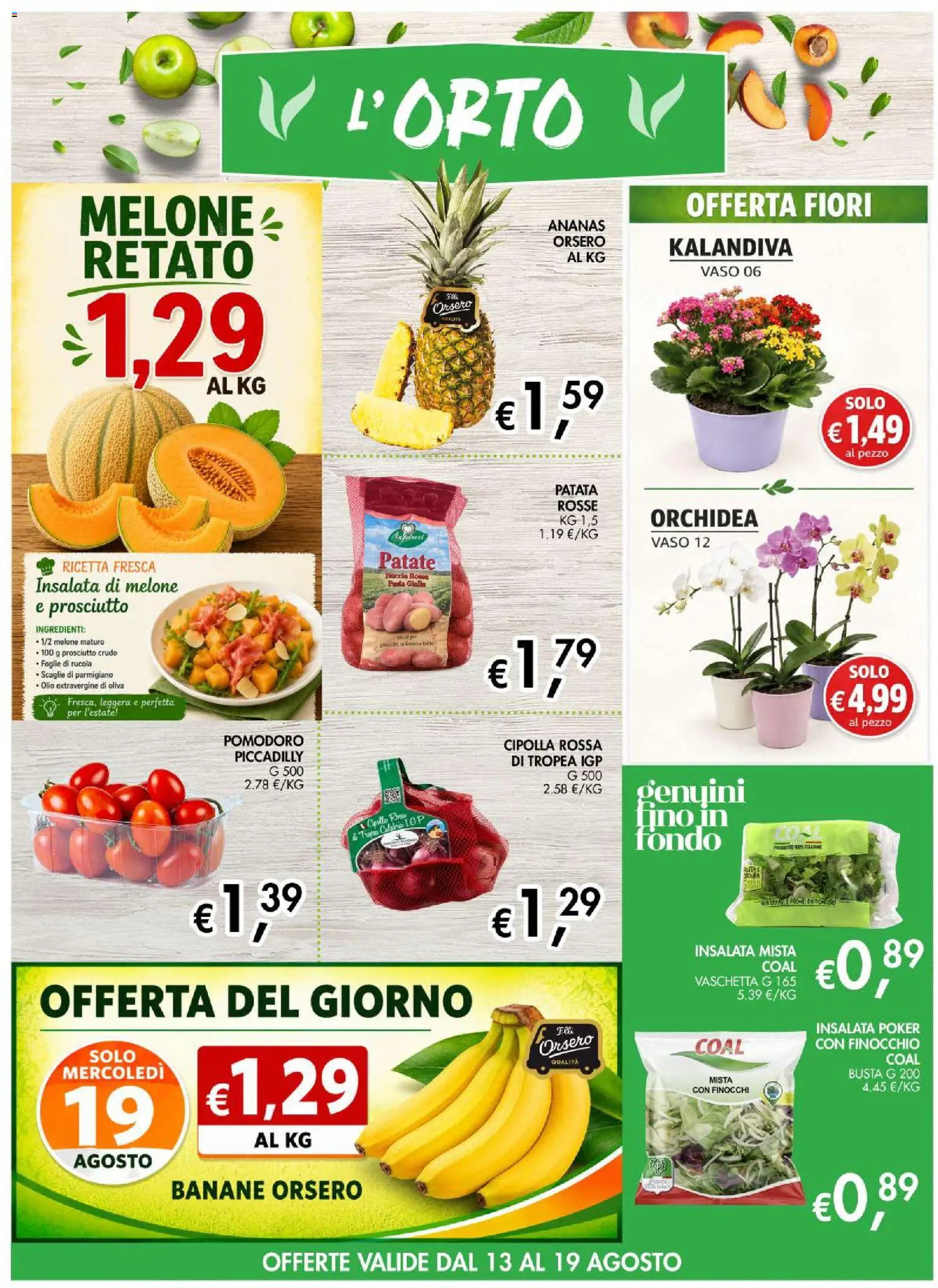 Volantino Coal del 13/08/2026 | Pagina: 2 | Prodotti: Olio extravergine di oliva, Patate, Melone, Vaso