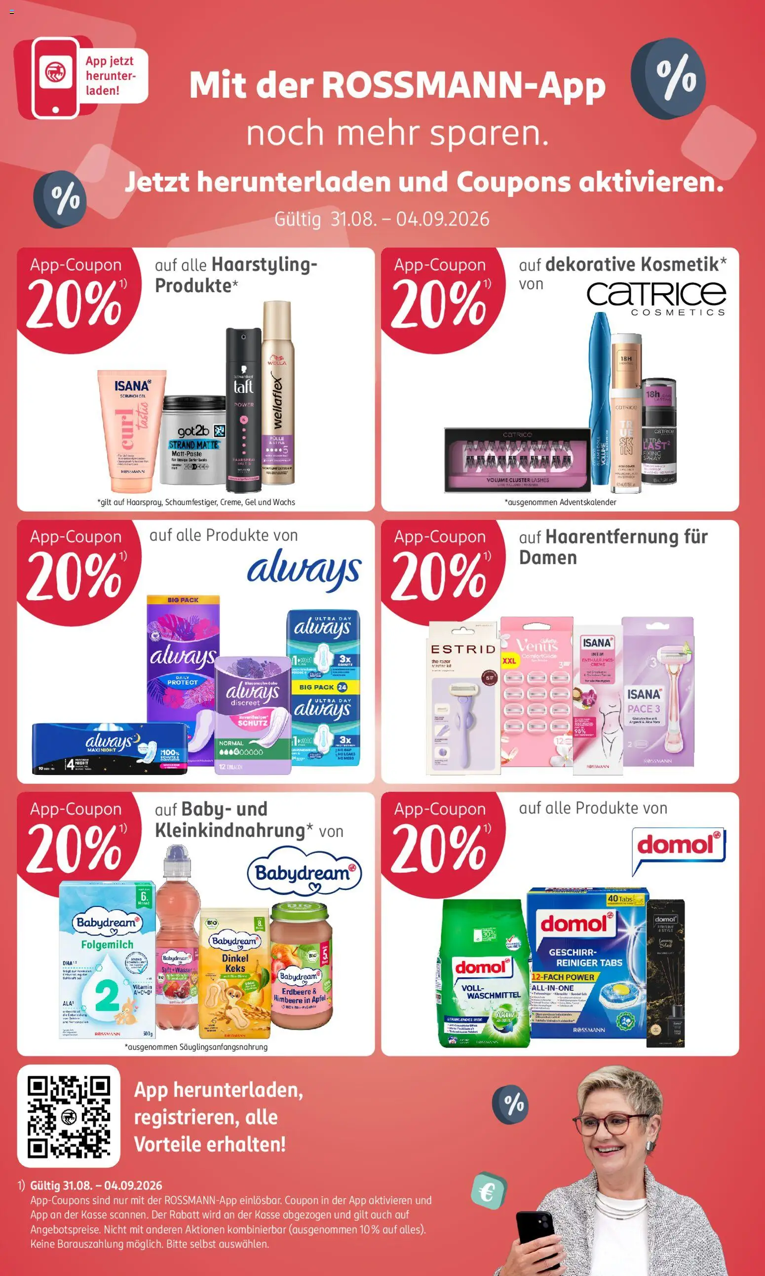 Rossmann Prospekt – gültig ab 31.08.2026 | Seite: 23 | Produkte: Äpfel, Wasser, Waschmittel, Himbeere