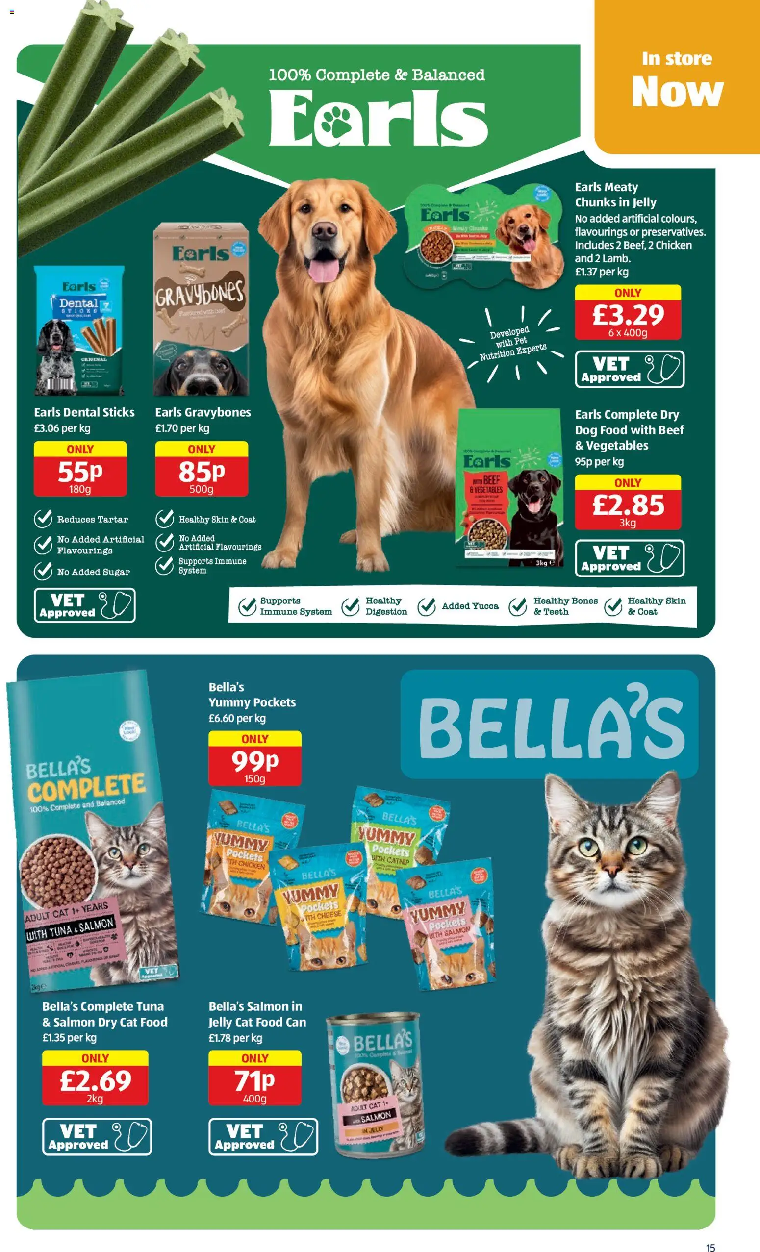 {H1} | Page: 15 | Products: Chicken, Coat, Sugar, Dog food