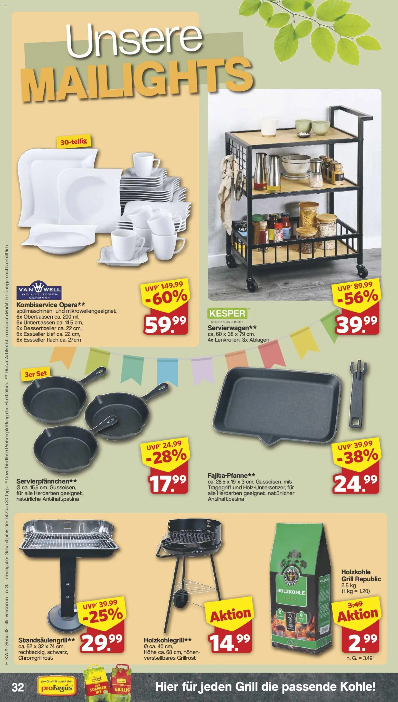 Famila Nordwest Prospekt 	 – gültig ab 18.05.2026 | Seite: 32 | Produkte: Grill, Servierwagen