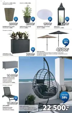 Jysk katalog - pregled Jysk kataloga - važi od 27.05.2026 | Strana: 6 | Proizvode: Viseća stolica, Solarna lampa, Ležaljka, Saksija