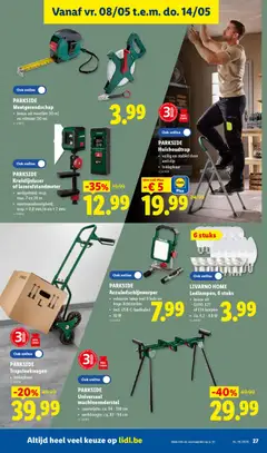 Lidl Folder week 19 - Voorbeeld van een folder van Lidl, geldig van 04.05.2026 | Pagina: 27 | Producten: Lamp, Ladder