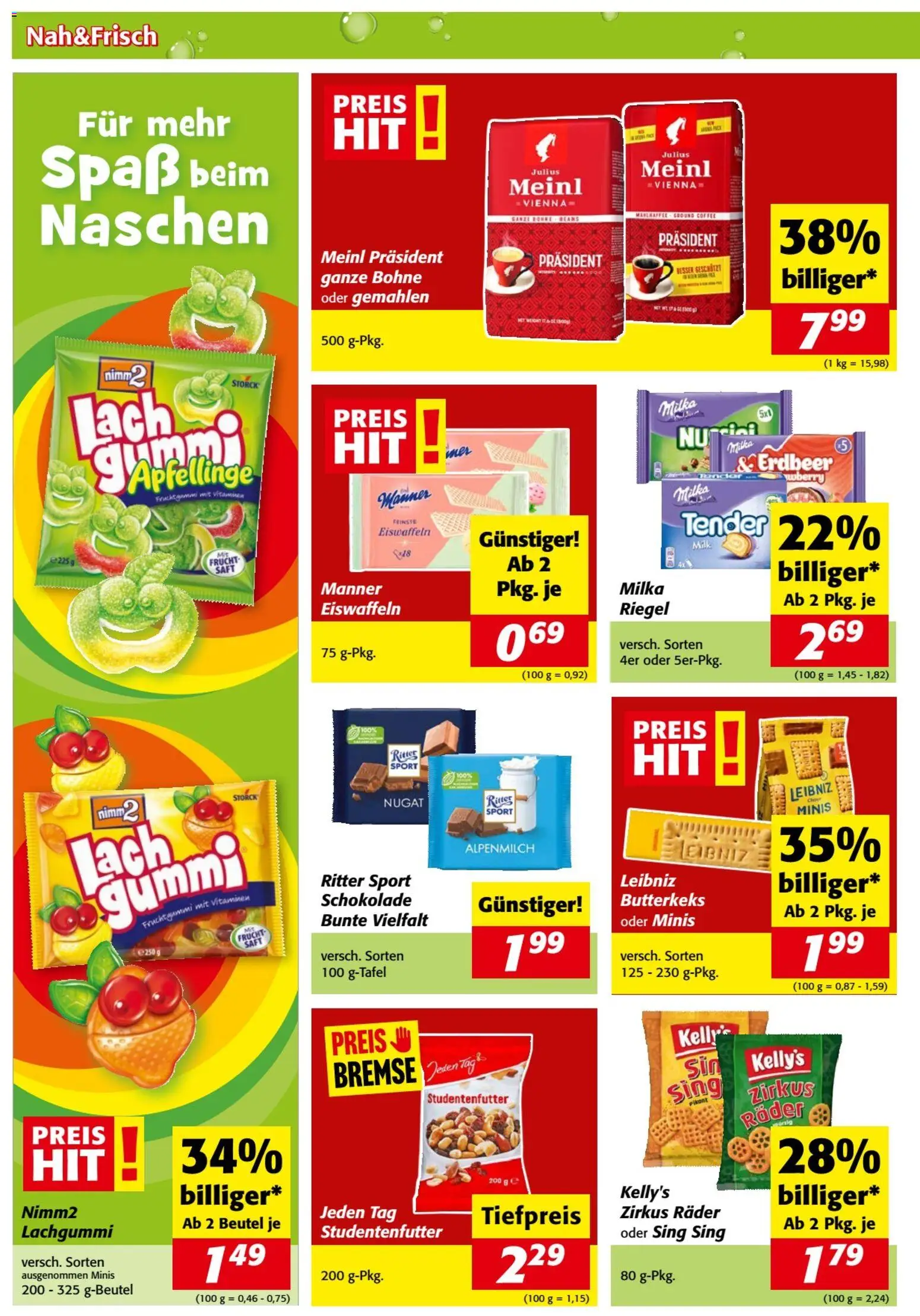 Nah und Frisch Flugblatt gültig ab 29.07.2026 | Seite: 6 | Produkte: Schokolade, Saft