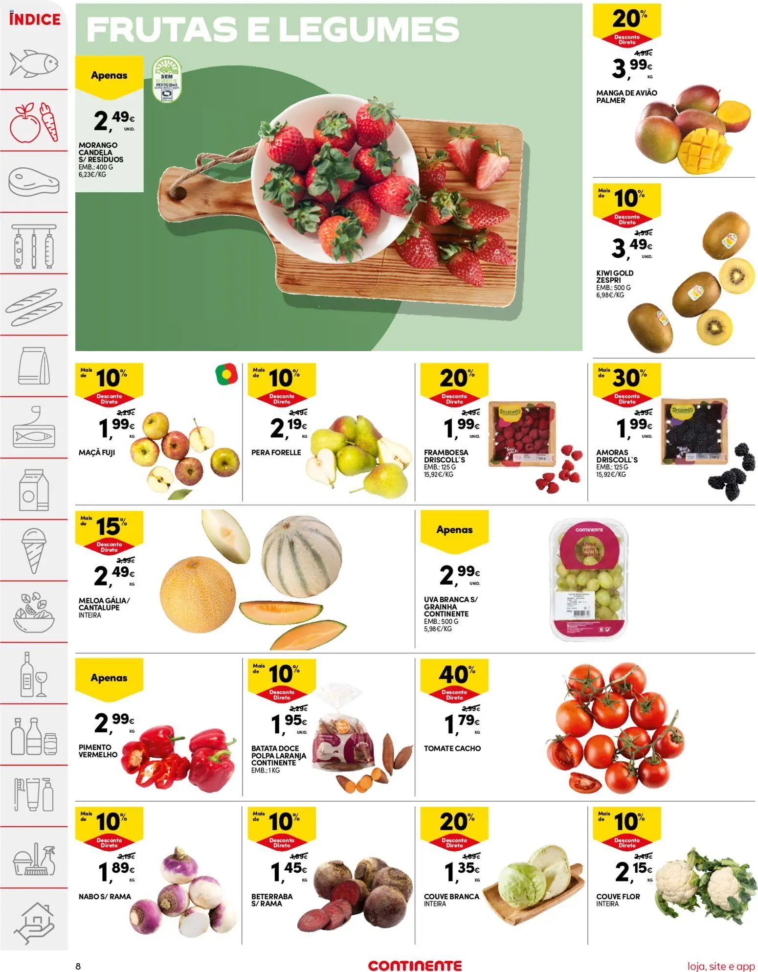 Continente folheto │ válido de 19.05.2026 | Página: 8 | Produtos: Beterraba, Ovos, Maça, Kiwi