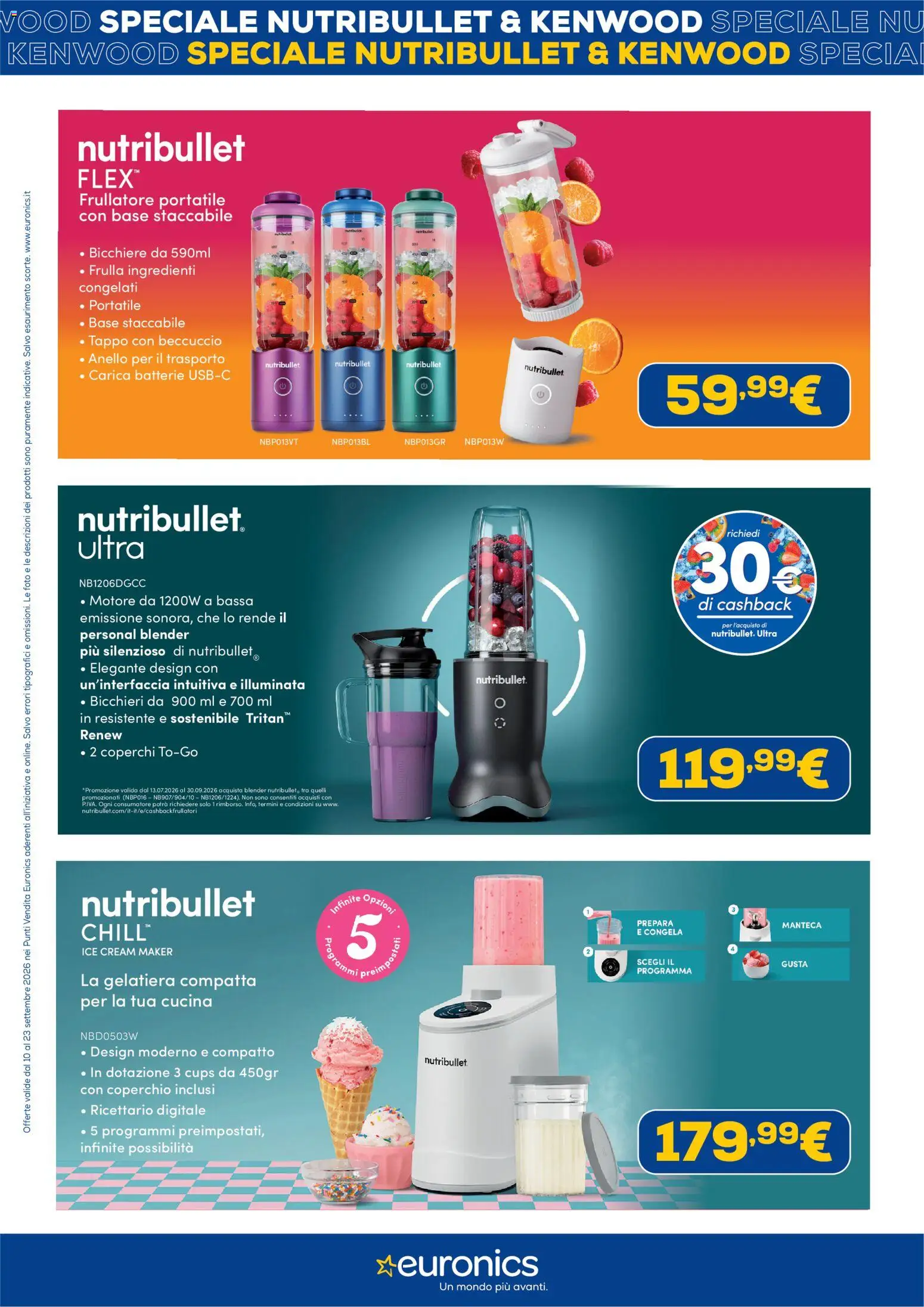 Volantino Euronics del 10/09/2026 | Pagina: 2 | Prodotti: Frullatore, Coperchio, Bicchiere, Batterie