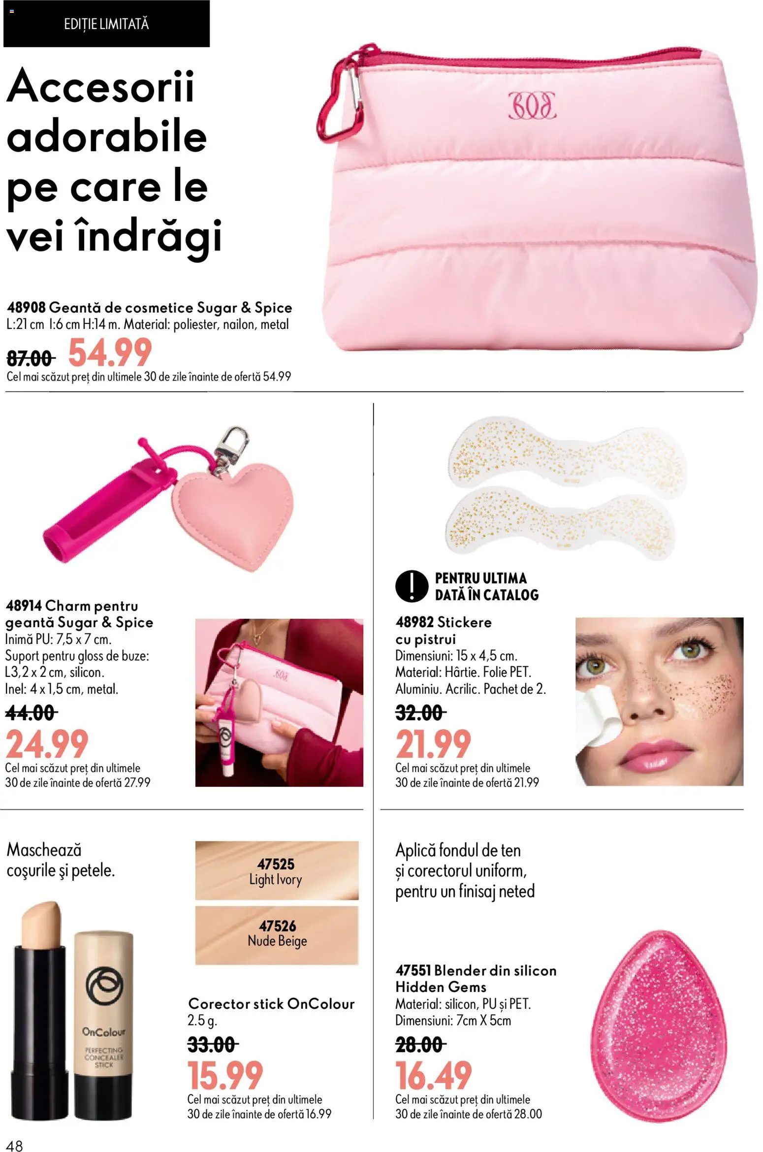 Noul catalog Oriflame – valabil de la 29.07.2026 | Pagină: 48 | Produse: Finisaj, Blender, Aplică, Concealer