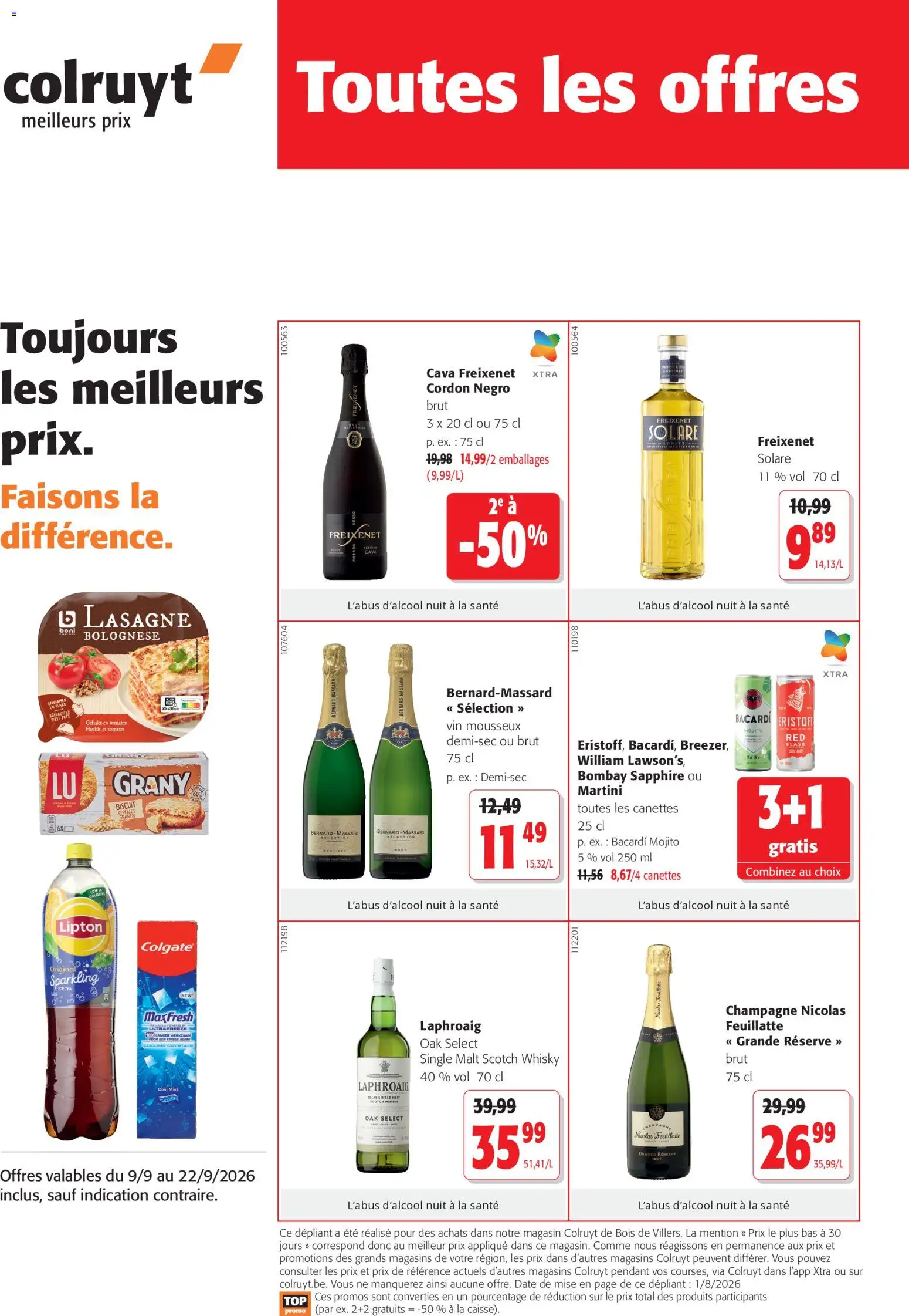 {H1} | Pagina: 1 | Producten: Lasagne, Whisky, Bombay Sapphire, Champagne