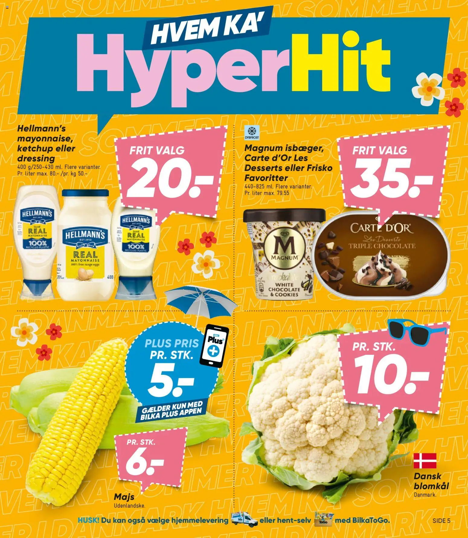 Bilka tilbudsavis – gyldig fra 26/06/2026 | Side: 5 | Produkter: Ketchup, Cookies, Dressing, Blomkål