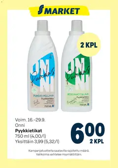 S-market-mainoslehti voimassa 16/09/2026 alkaen