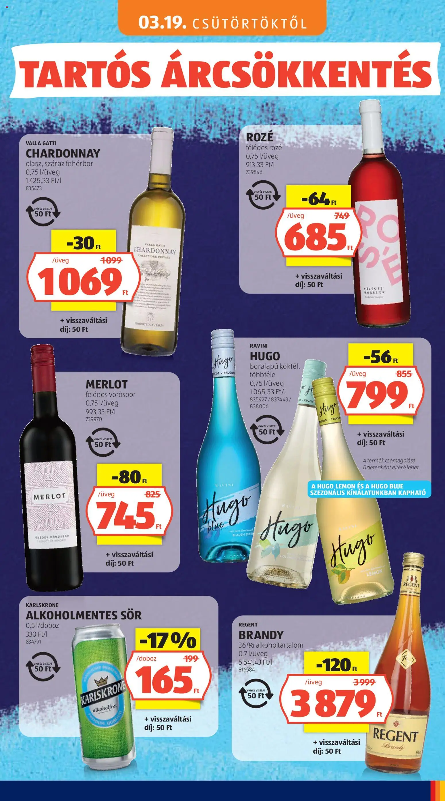 Aldi akciós ujság - amely érvényes a következő dátumtól: 03.05.2026 | Oldal: 71 | Termékek: Brandy, Sör, Vörösbor, Alkoholmentes sör