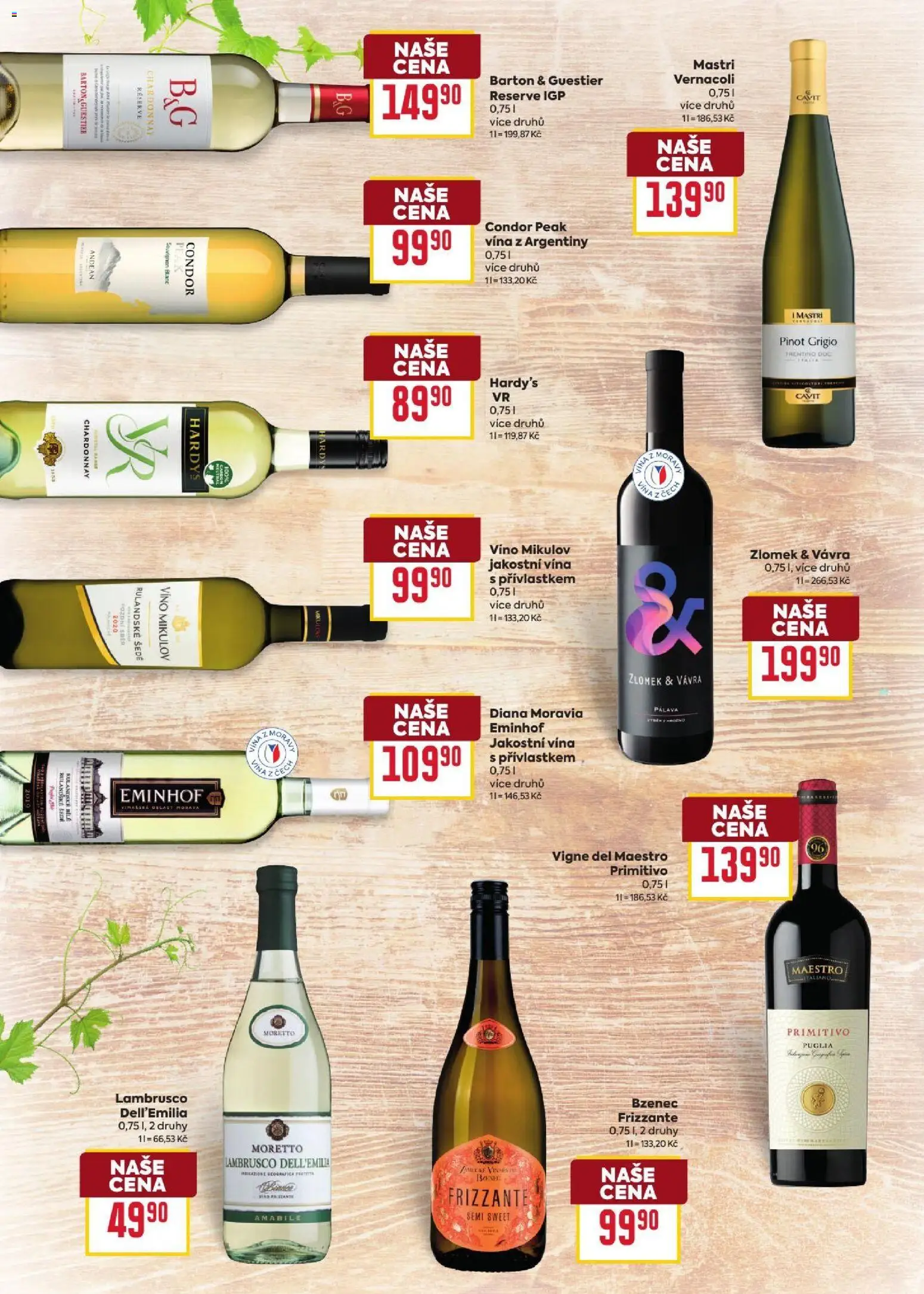 Billa leták - Podzimní nápoje od 09.09.2026 | Strana: 16 | Produkty: Lambrusco, Primitivo Puglia, Frizzante, Pinot Grigio