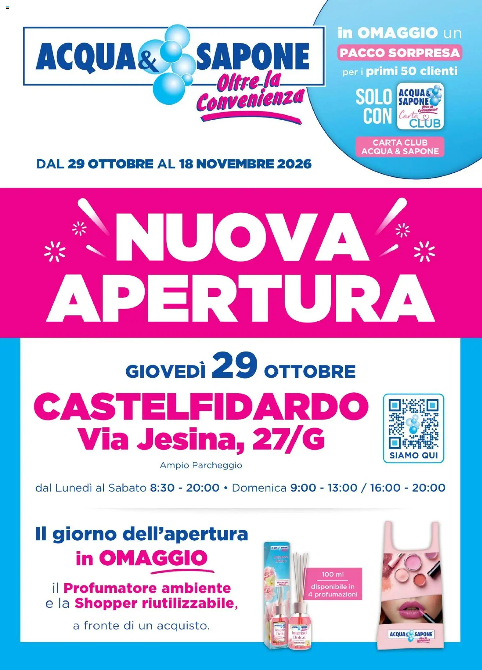 Volantino Acqua e Sapone del 29/10/2026 | Pagina: 1 | Prodotti: Sapone, Acqua
