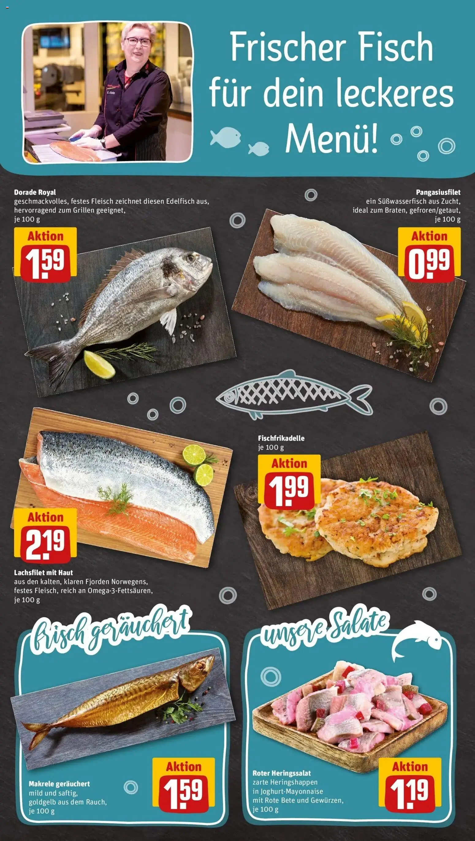 REWE Prospekt ab 26.10.2026 zum Blättern » Angebote | Seite: 32 | Produkte: Dorade, Fisch, Makrele, Fleisch