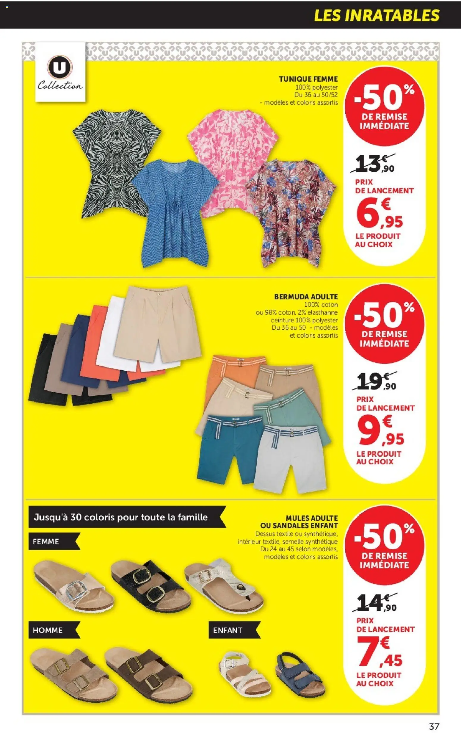 {H1} | Page: 37 | Produits: Ceinture, Bermuda, Coton, Sandales