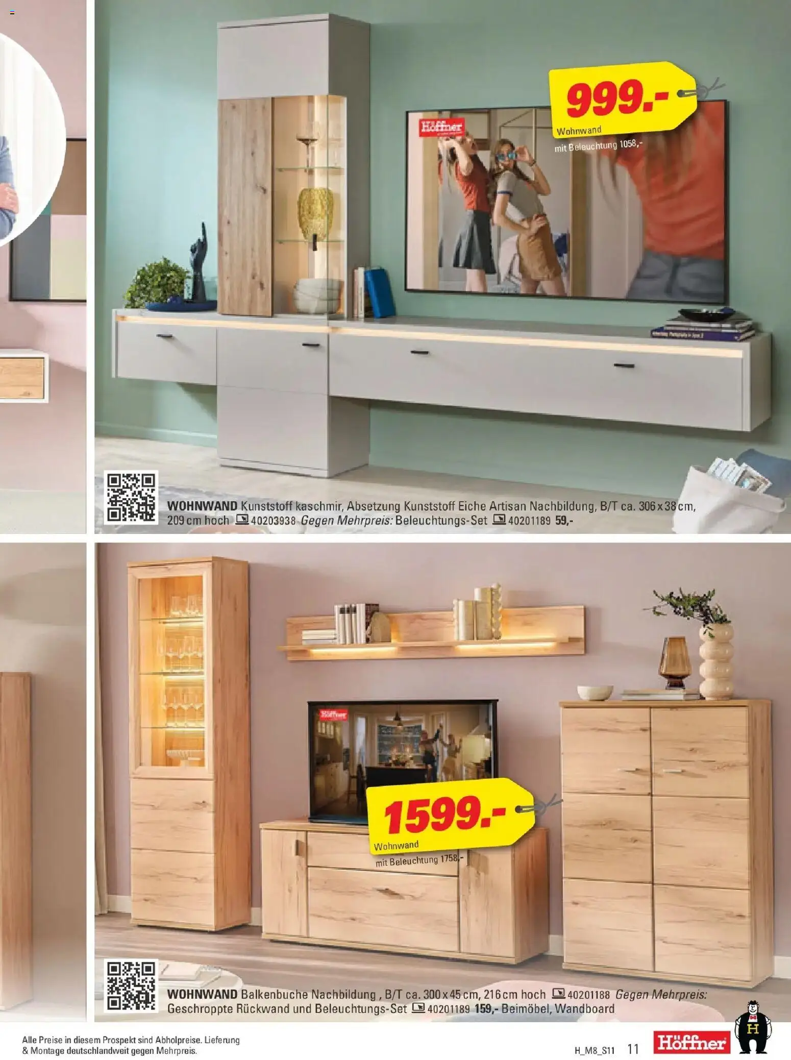 Höffner Prospekt Münster (ab 09.09.2026) zum Blättern | Seite: 11 | Produkte: Wohnwand, Wandboard
