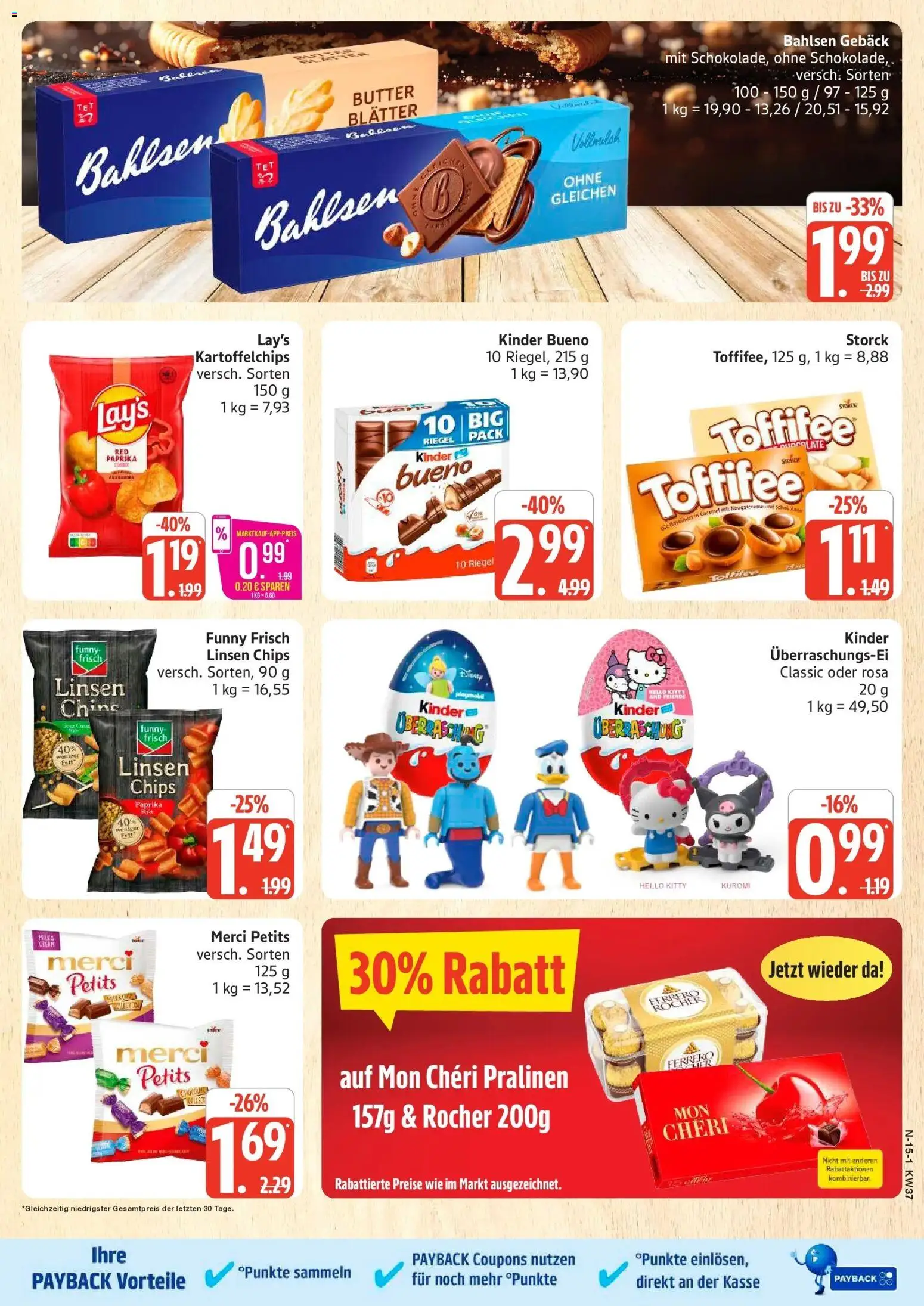 Marktkauf Prospekt Buxtehude (ab 07.09.2026) » Angebote online | Seite: 15 | Produkte: Merci, Schokolade, Kinder bueno, Mon cheri