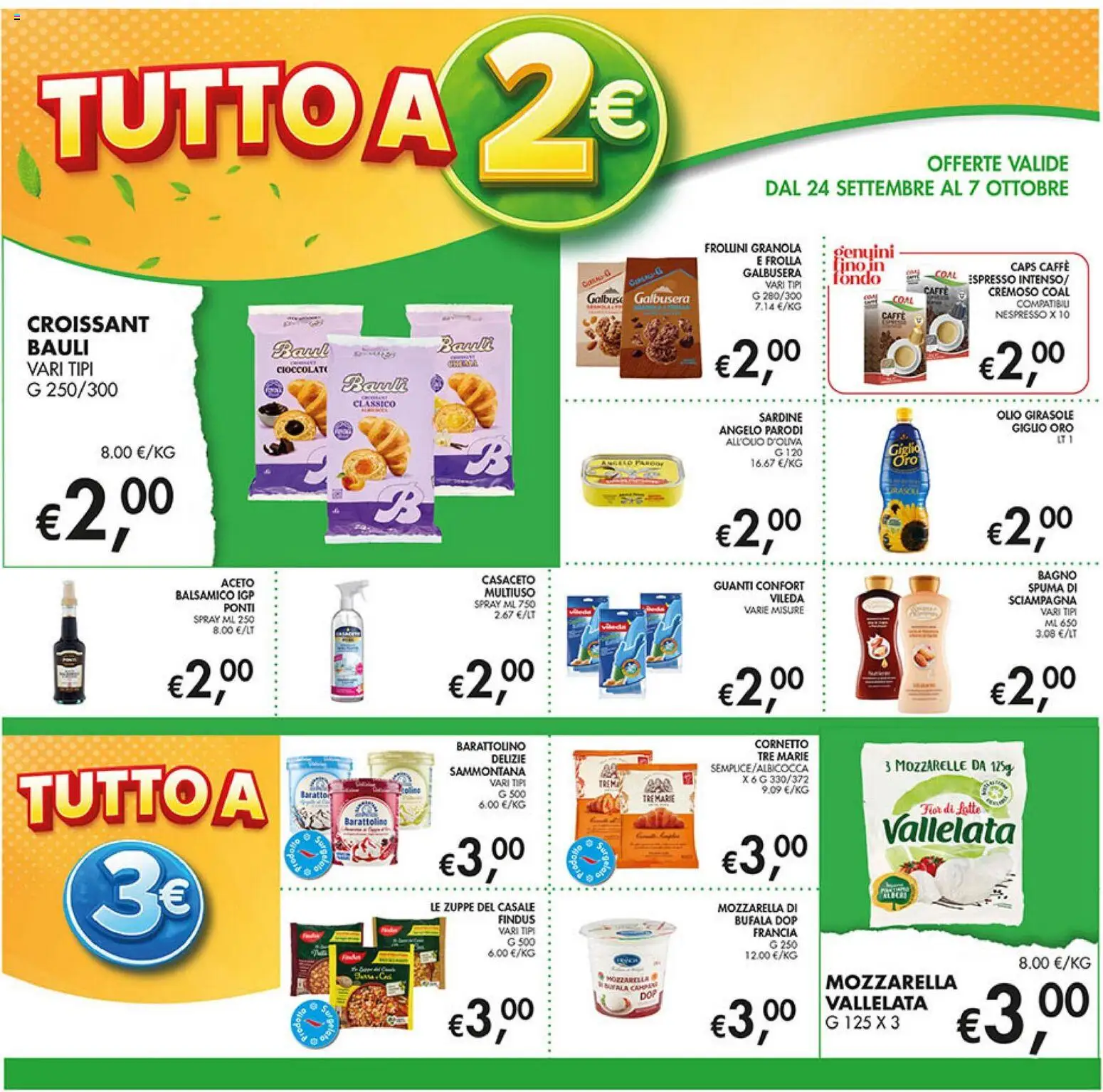Volantino Coal del 24/09/2026 | Pagina: 6 | Prodotti: Cioccolato, Cornetto, Latte, Sardine