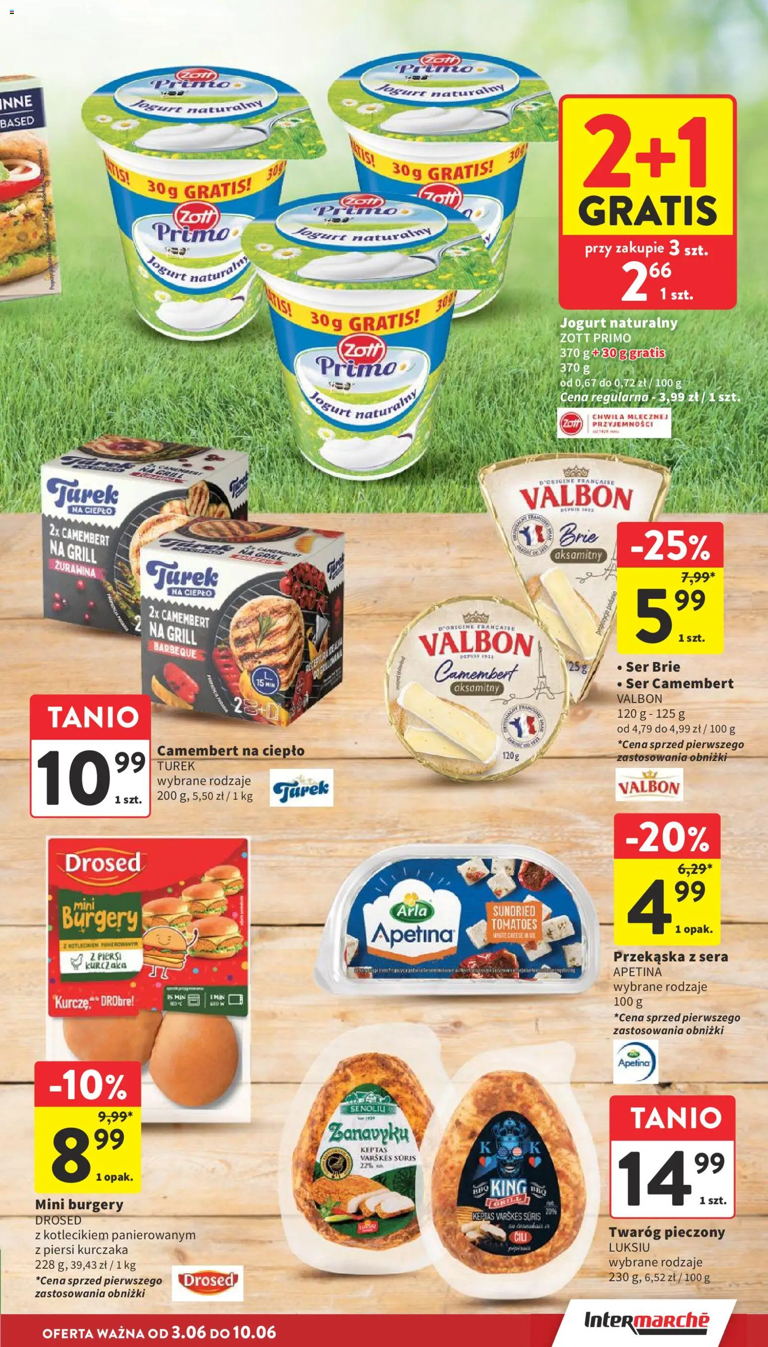 Intermarche gazetka od 03.06.2026 | Strona: 9 | Produkty: Grill, Jogurt naturalny, Camembert, Ser brie